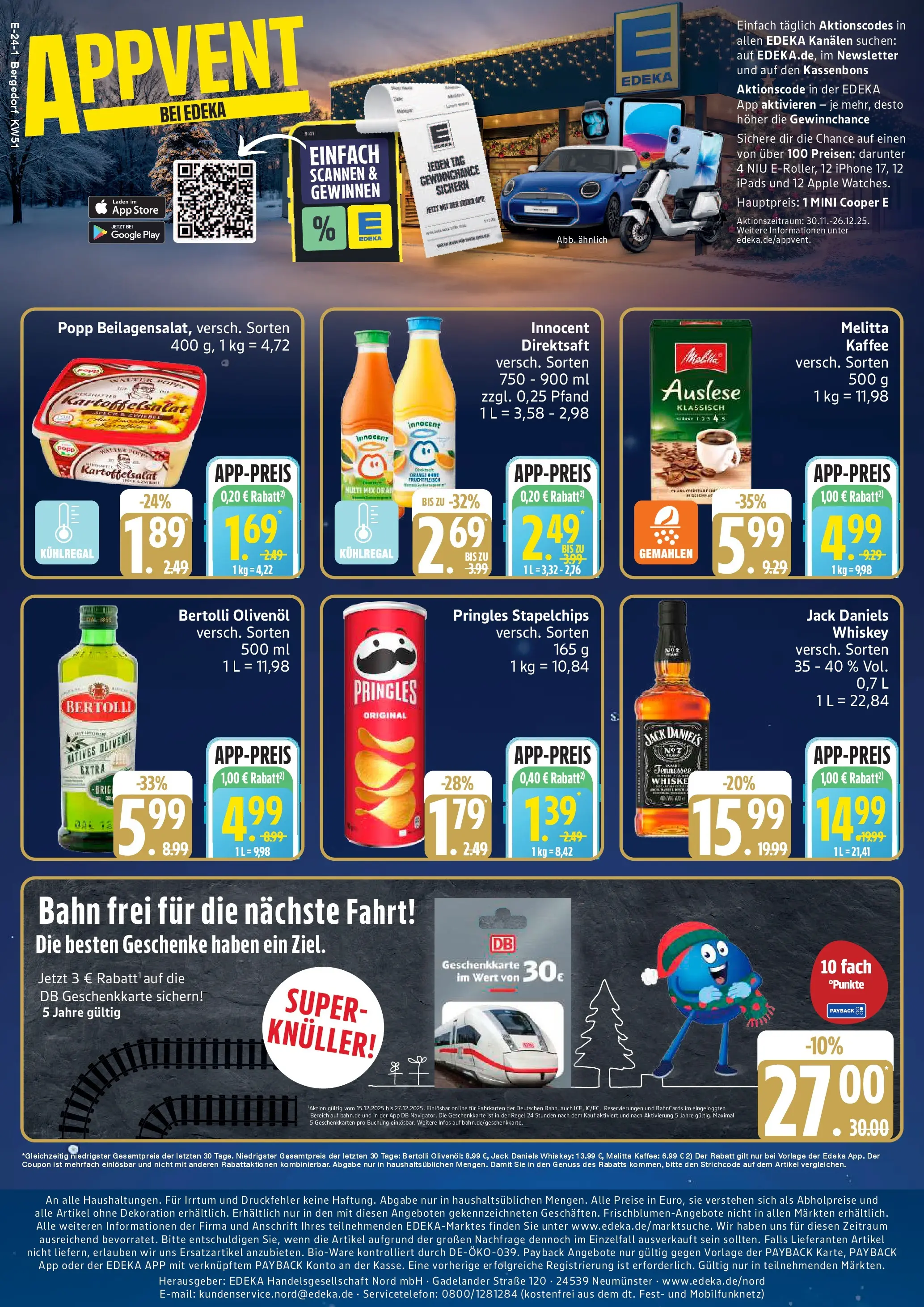 Edeka prospekt Hamburg	 (ab 15.12.2025) » Angebote Online | Seite: 30 | Produkte: Melitta kaffee, Kaffee, Bertolli olivenol, Chips