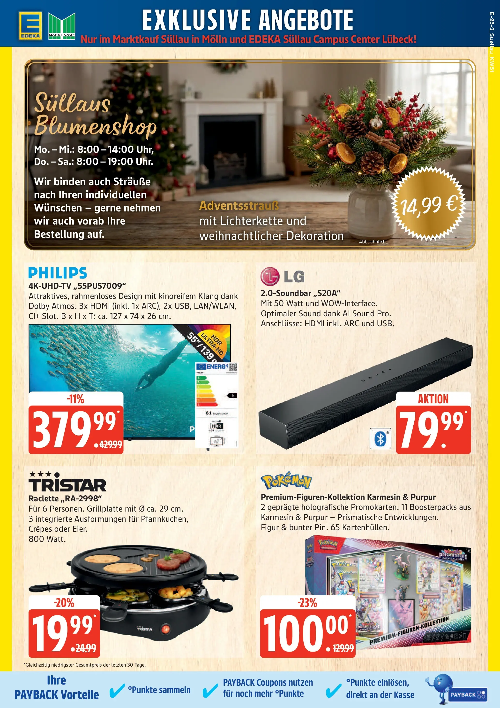 Edeka prospekt Ratzeburg	 (ab 15.12.2025) » Angebote Online | Seite: 30 | Produkte: LG, Energy, Raclette, TV