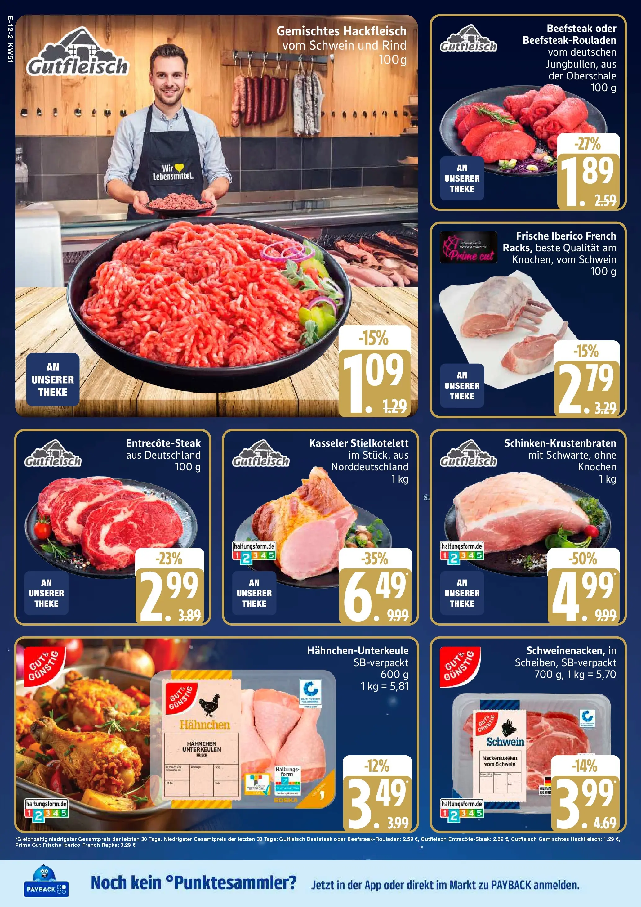 Edeka prospekt Großenwiehe	 (ab 14.12.2025) » Angebote Online | Seite: 14 | Produkte: Hahnchen, Theke, Hackfleisch