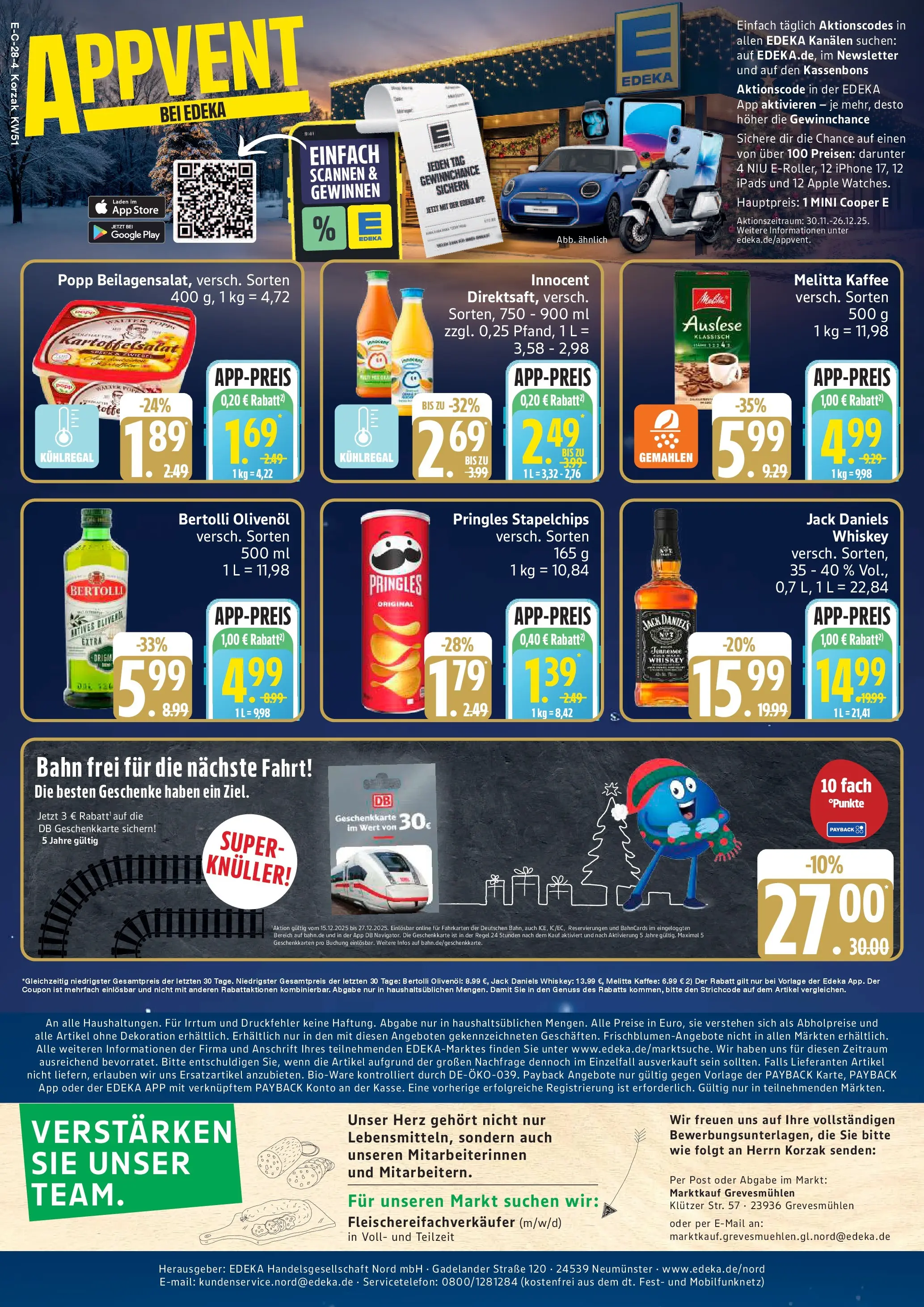 Edeka prospekt Grevesmühlen	 (ab 15.12.2025) » Angebote Online | Seite: 34 | Produkte: Melitta kaffee, Kaffee, Olivenol, Jack Daniel's