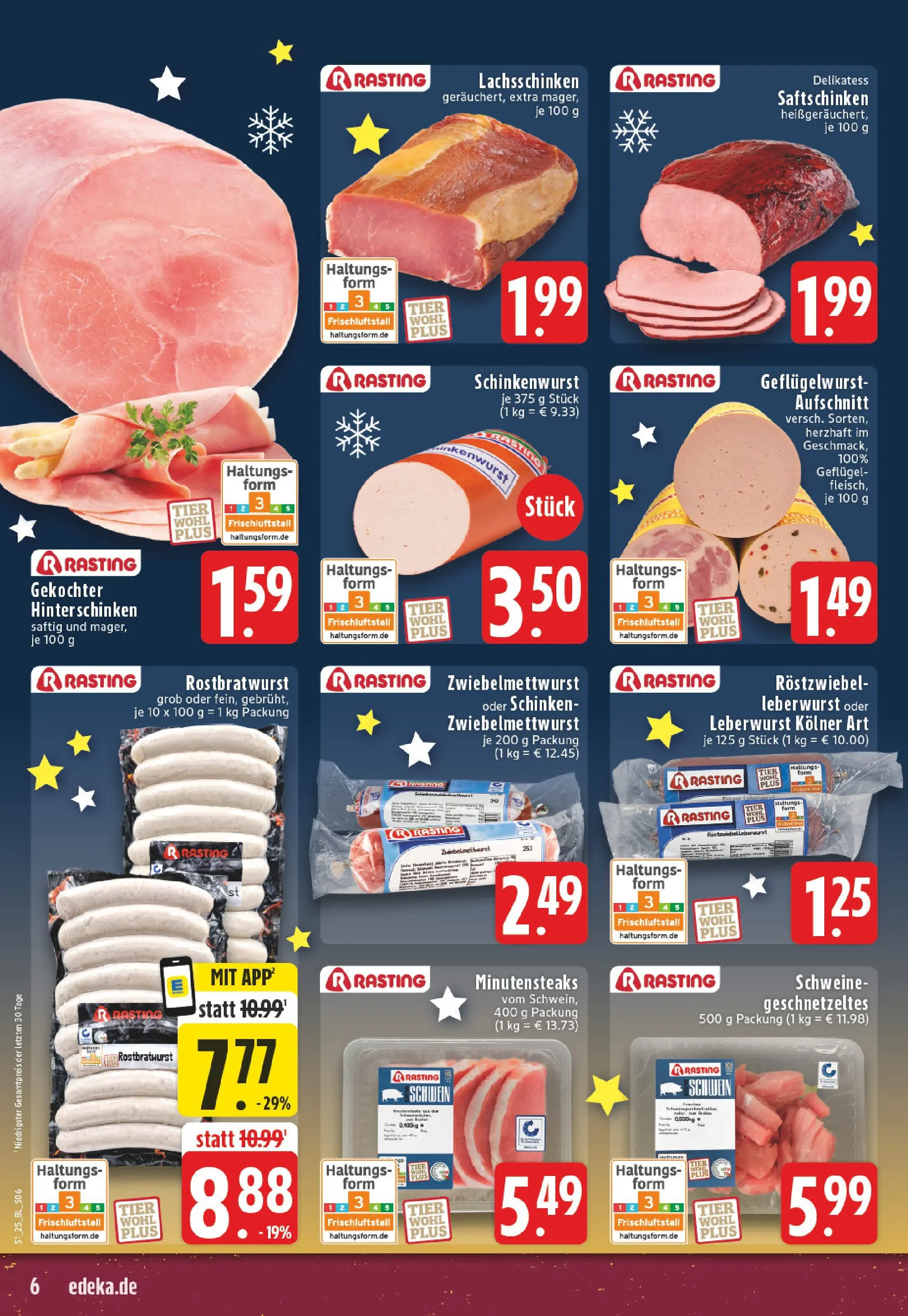 Edeka prospekt Bad Lippspringe	 (ab 14.12.2025) » Angebote Online | Seite: 6 | Produkte: Schinken, Steak
