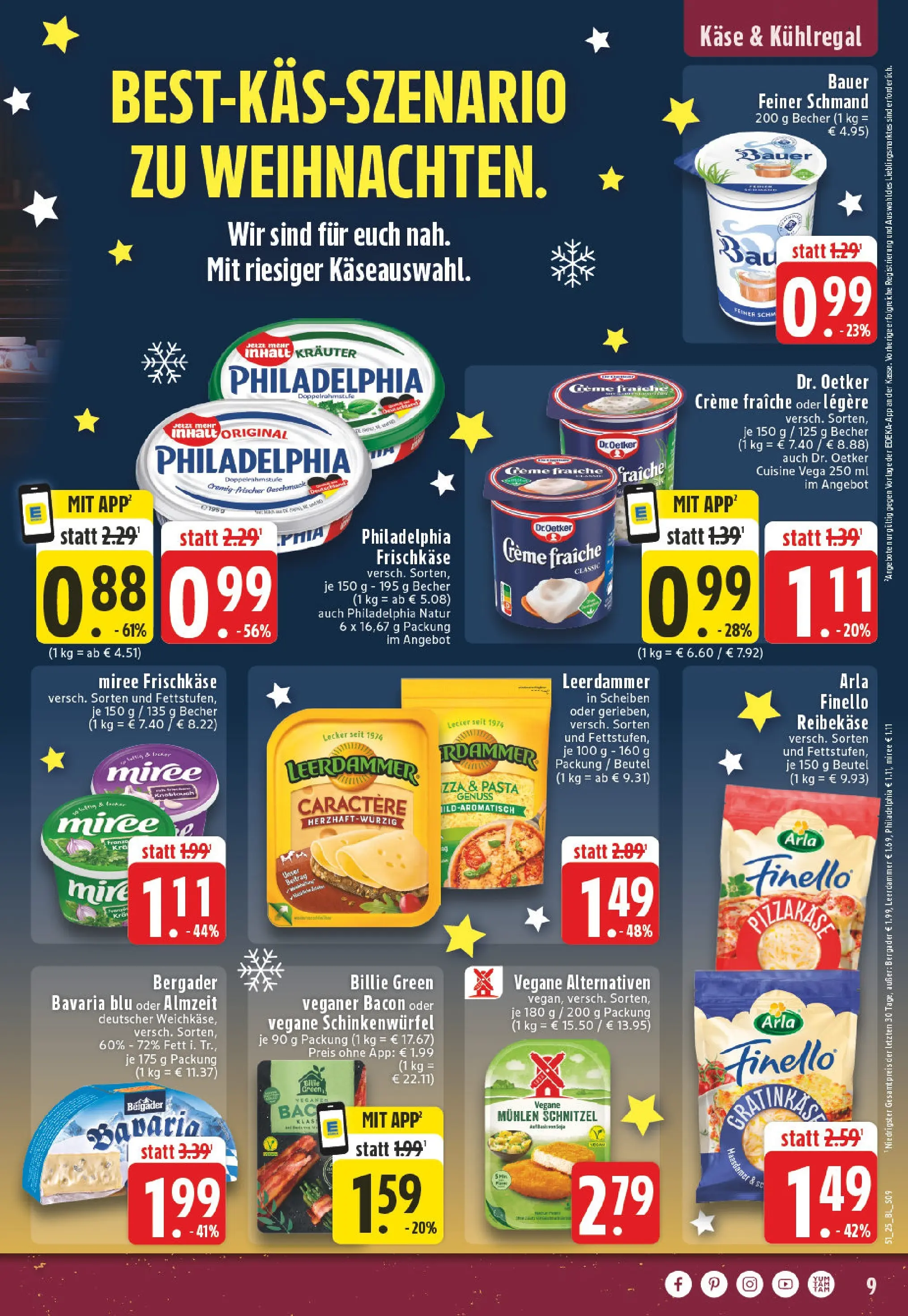 Edeka prospekt Bad Lippspringe	 (ab 14.12.2025) » Angebote Online | Seite: 9 | Produkte: Philadelphia, Creme, Knoblauch, Frischkase