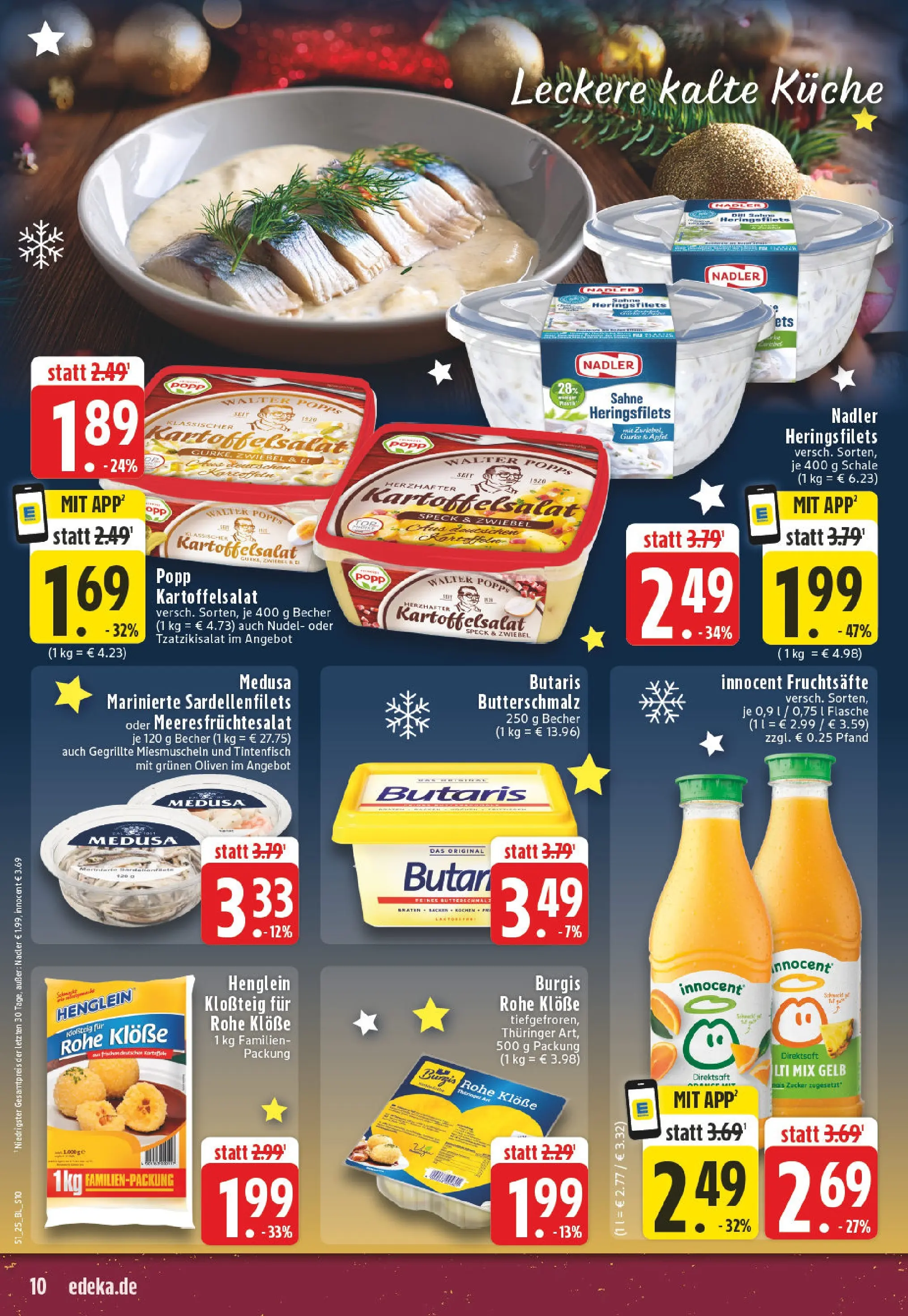 Edeka prospekt Bad Lippspringe	 (ab 14.12.2025) » Angebote Online | Seite: 10 | Produkte: Butterschmalz, Küche, Zucker, Sahne