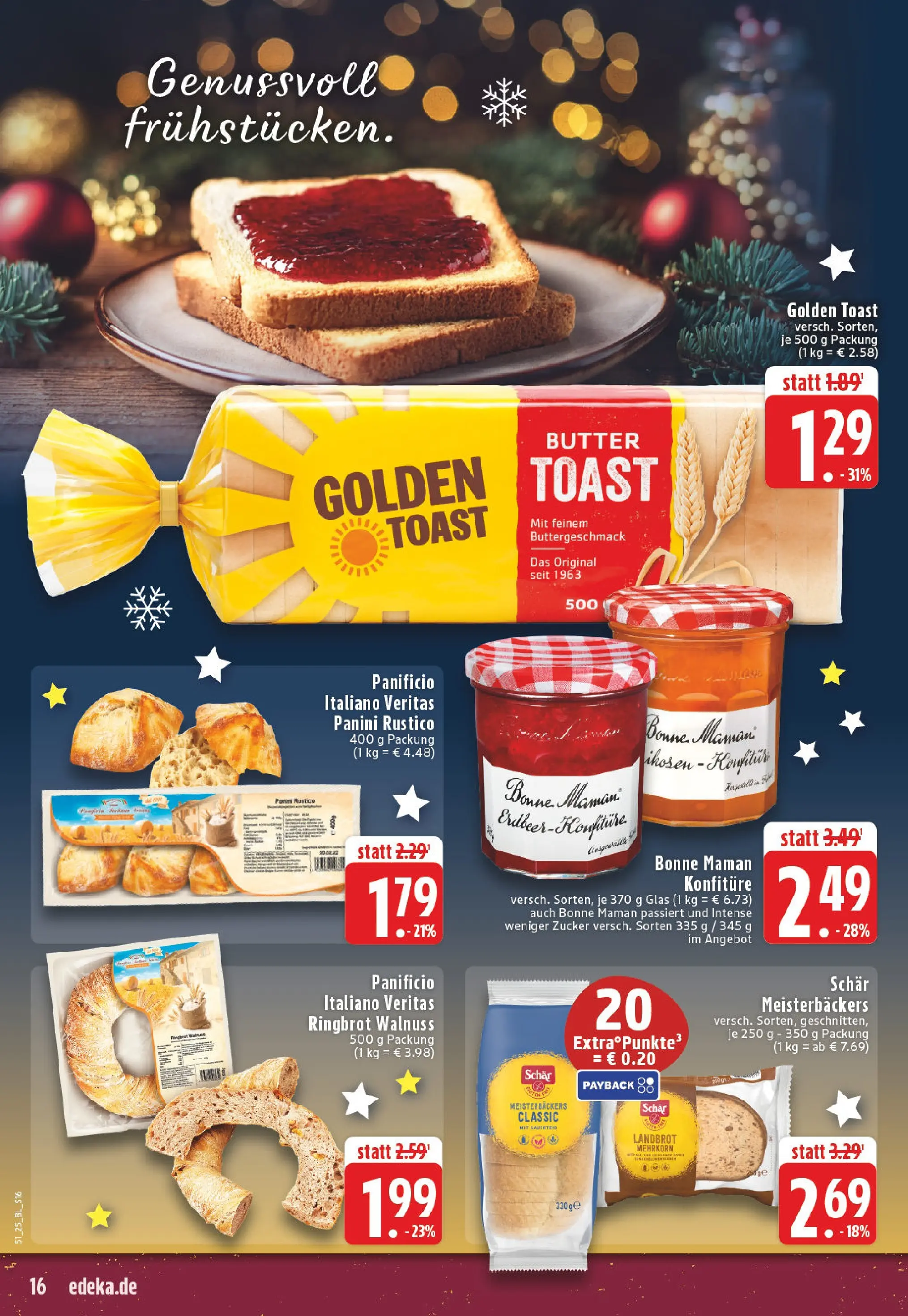 Edeka prospekt Bad Lippspringe	 (ab 14.12.2025) » Angebote Online | Seite: 16 | Produkte: Butter, Toast, Zucker, Bonne maman