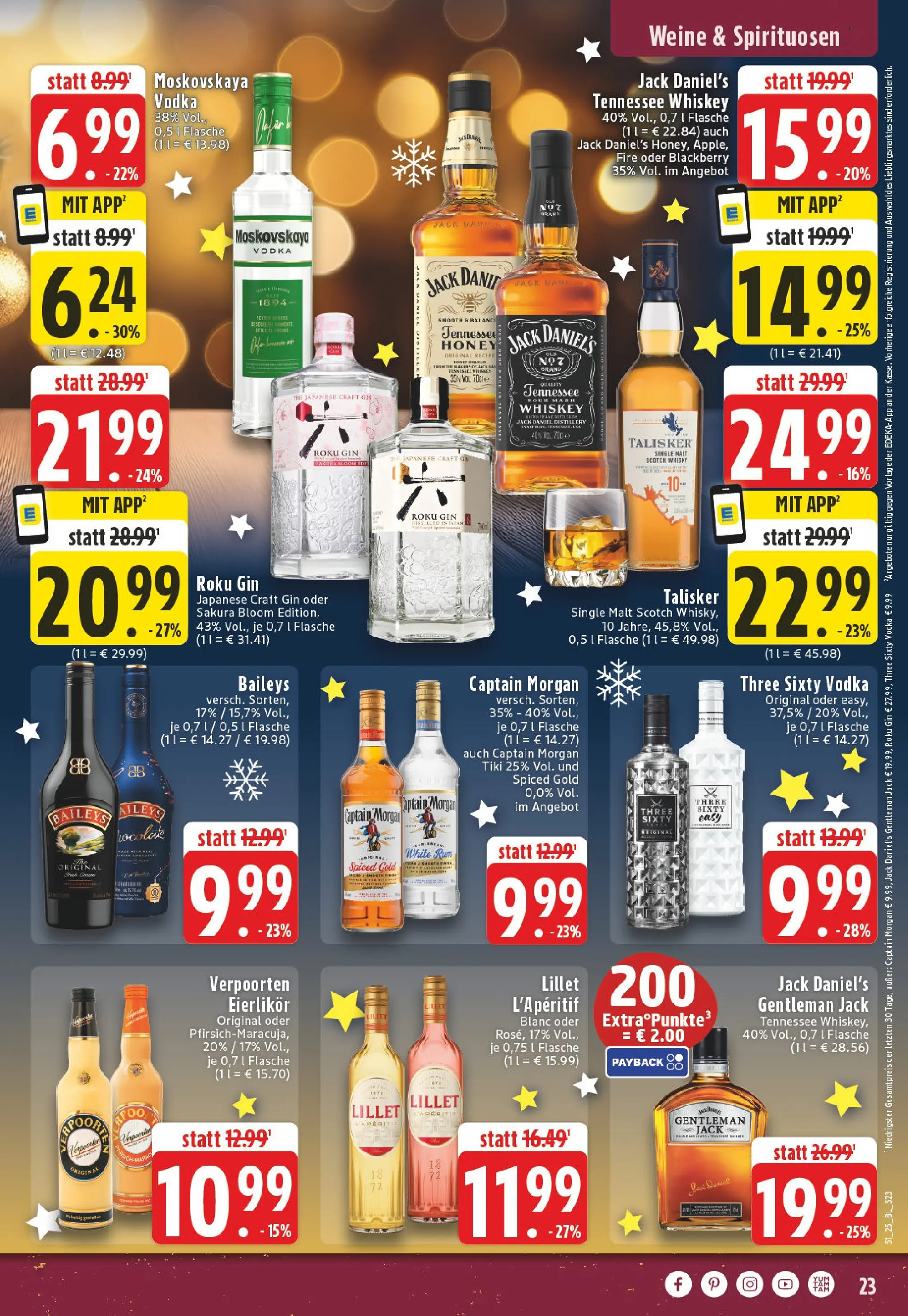 Edeka prospekt Bad Lippspringe	 (ab 14.12.2025) » Angebote Online | Seite: 23 | Produkte: Whisky, Rum, Captain morgan, Whiskey
