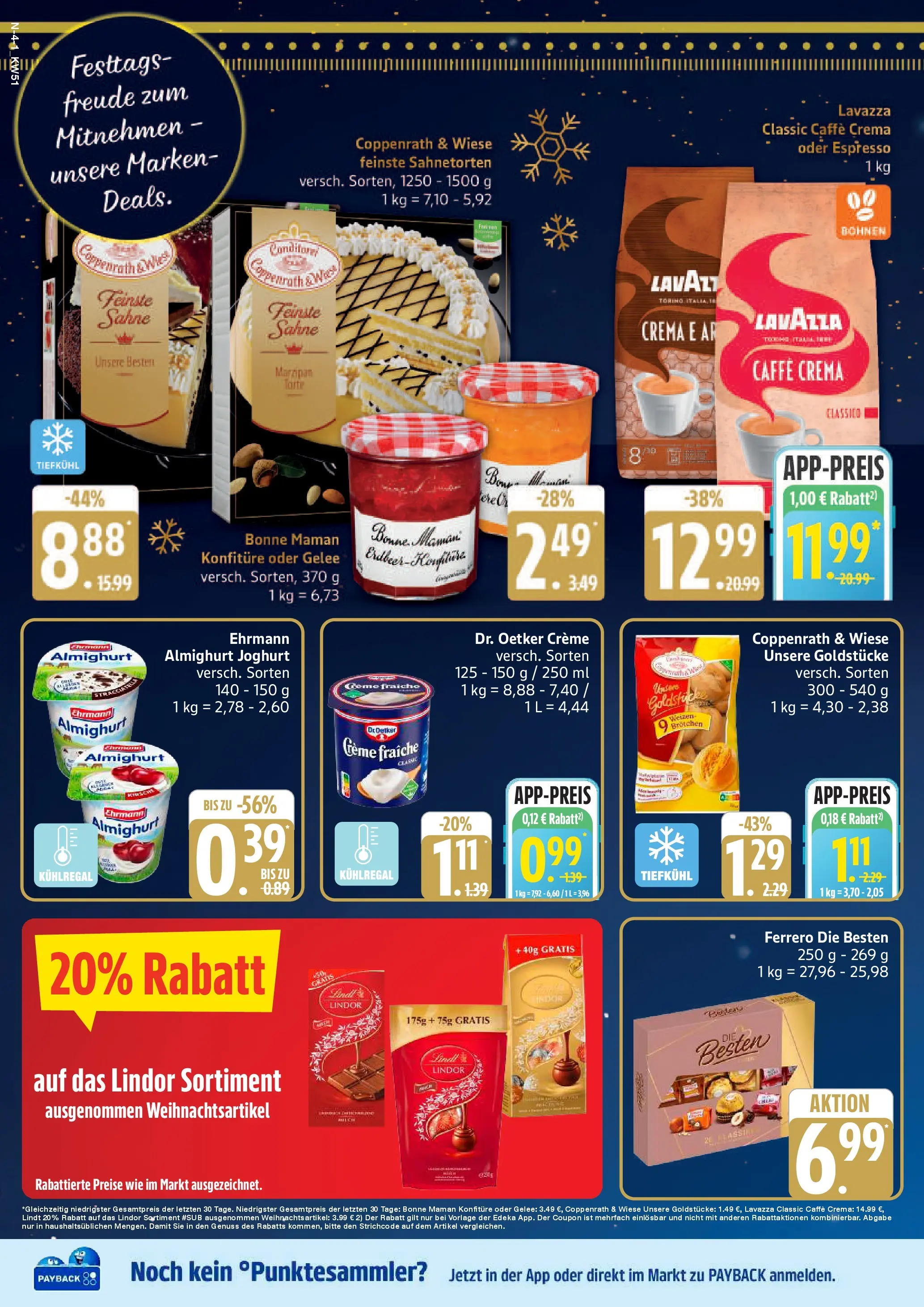 Edeka prospekt Cuxhaven	 (ab 14.12.2025) » Angebote Online | Seite: 4 | Produkte: Lavazza, Joghurt, Sahne, Bonne maman