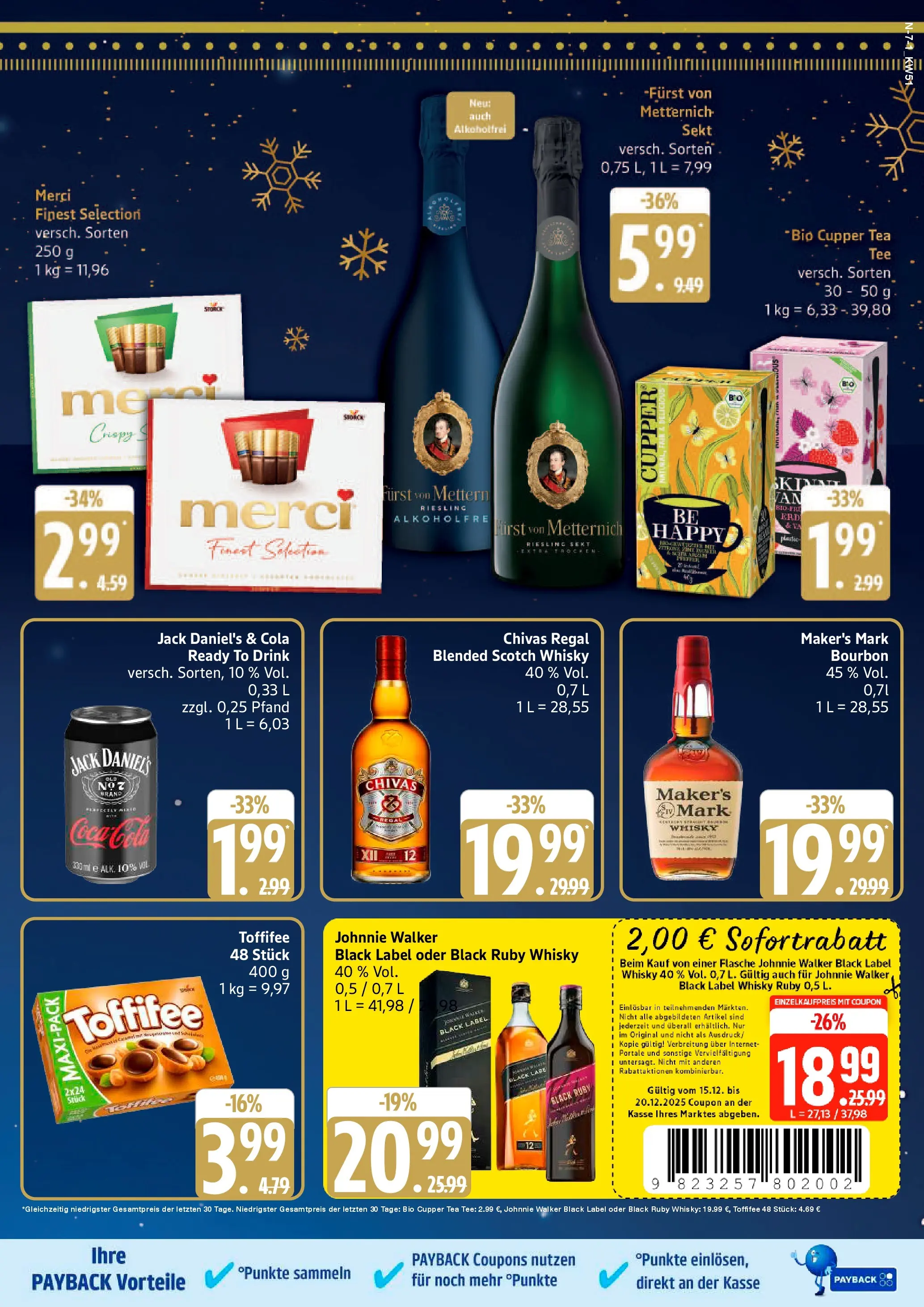 Edeka prospekt Cuxhaven	 (ab 14.12.2025) » Angebote Online | Seite: 7 | Produkte: Coca cola, Regal, Jack Daniel's, Whiskey