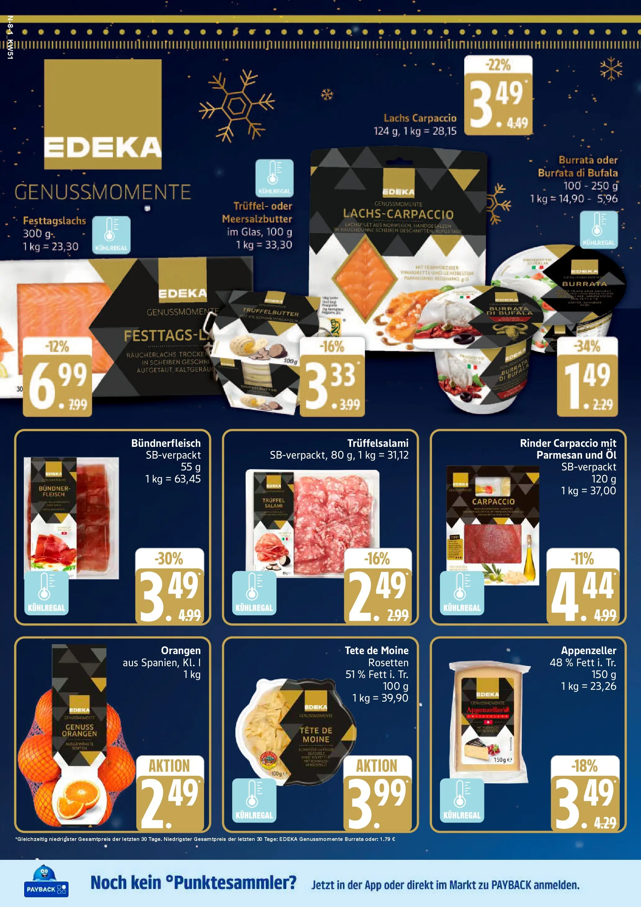 Edeka prospekt Cuxhaven	 (ab 14.12.2025) » Angebote Online | Seite: 8 | Produkte: Öl, Orangen, Lachs, Burrata