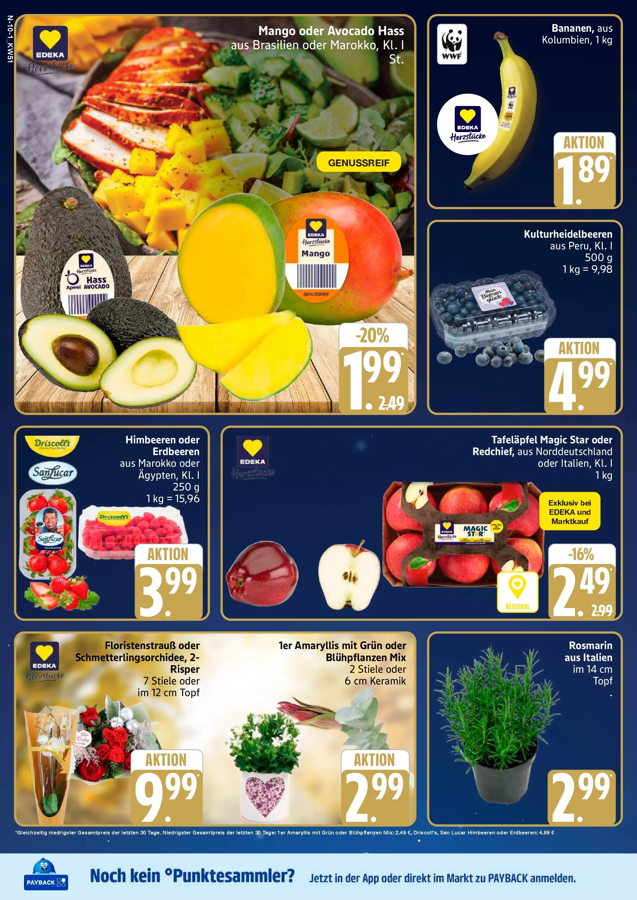Edeka prospekt Cuxhaven	 (ab 14.12.2025) » Angebote Online | Seite: 10 | Produkte: Himbeeren, Avocado, Mango, Erdbeeren