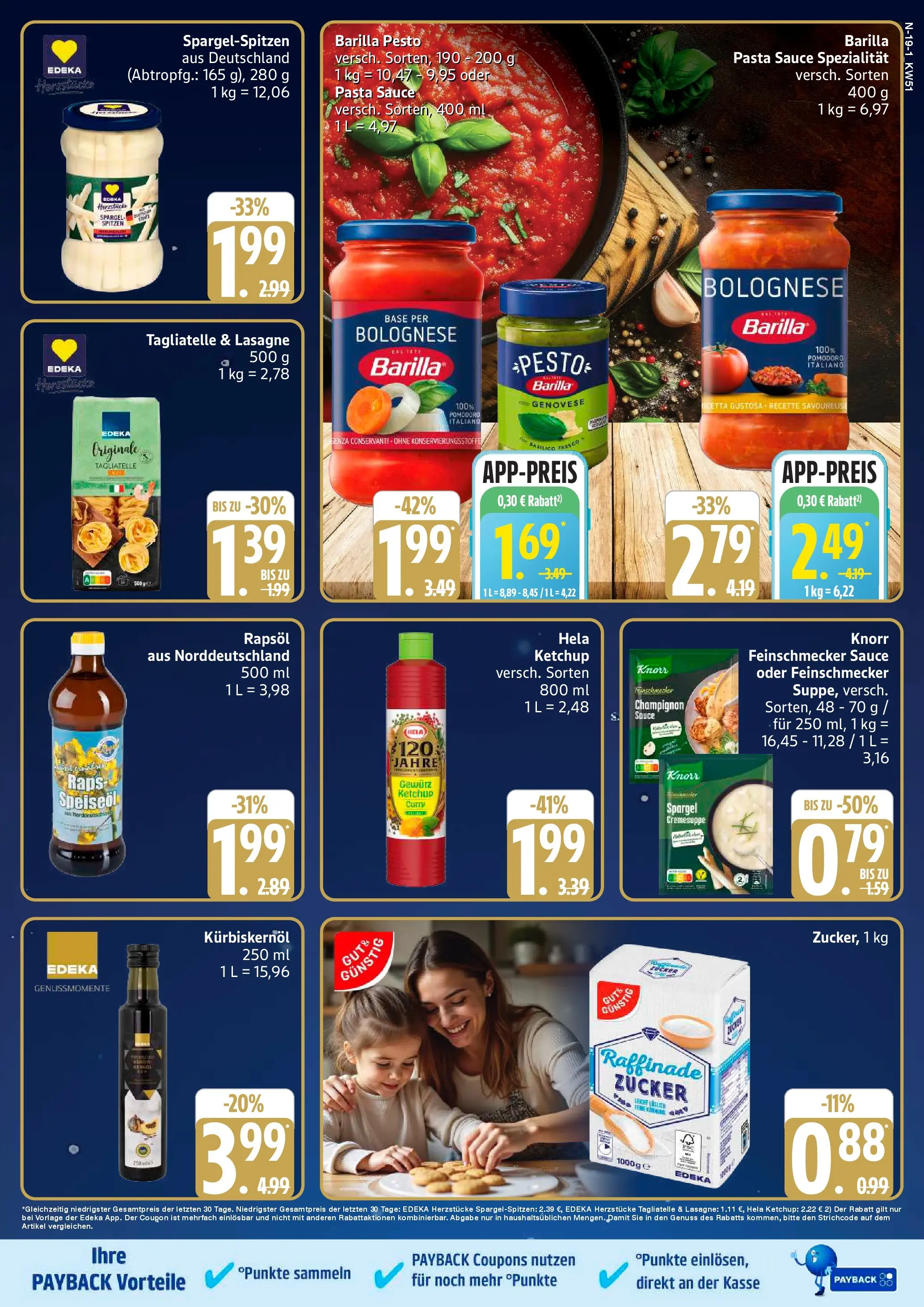 Edeka prospekt Cuxhaven	 (ab 14.12.2025) » Angebote Online | Seite: 19 | Produkte: Barilla pesto, Knorr, Pasta, Ketchup