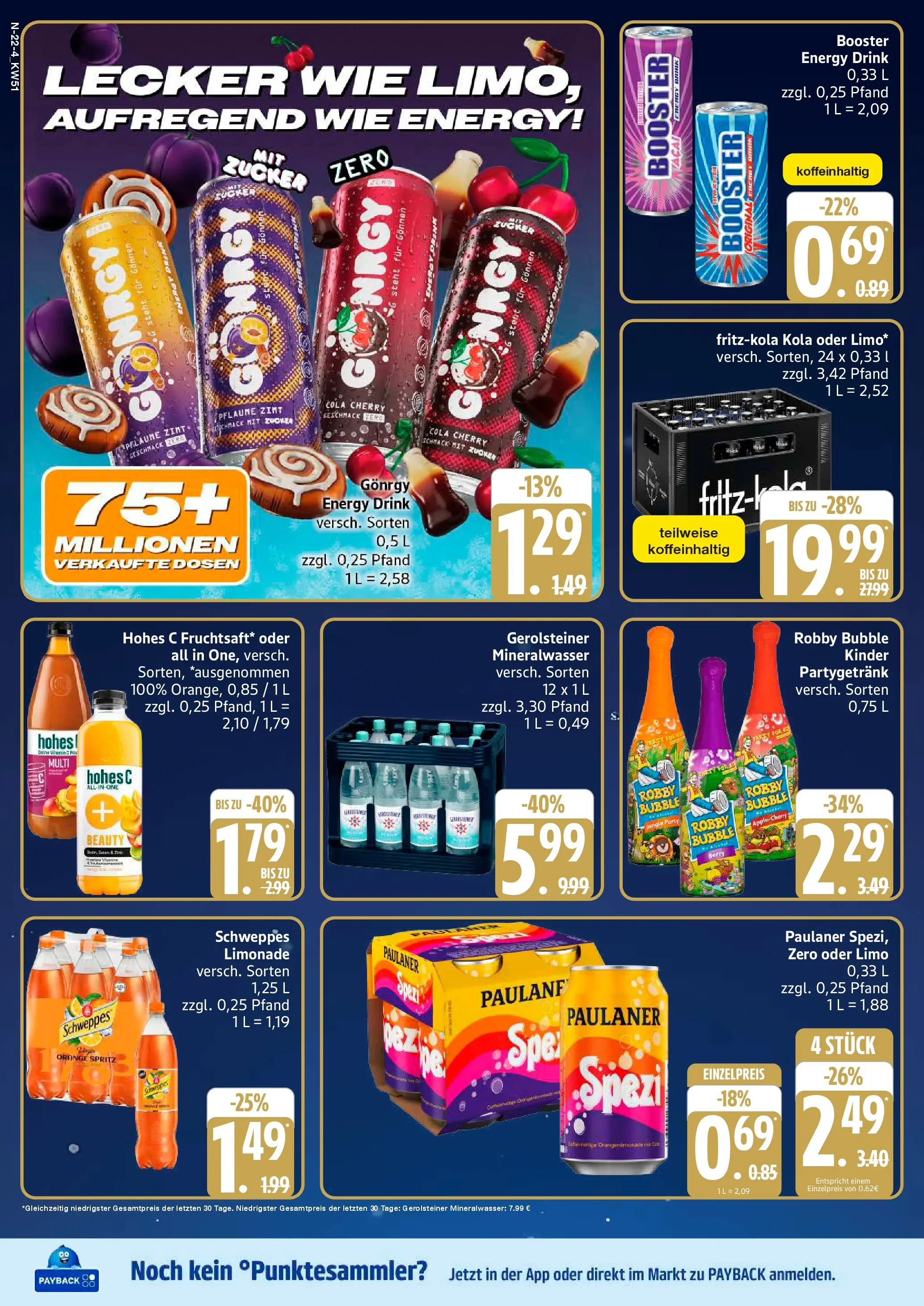 Edeka prospekt Neuenkirchen	 (ab 15.12.2025) » Angebote Online | Seite: 22 | Produkte: Cola, Limonade, Schweppes, Mineralwasser