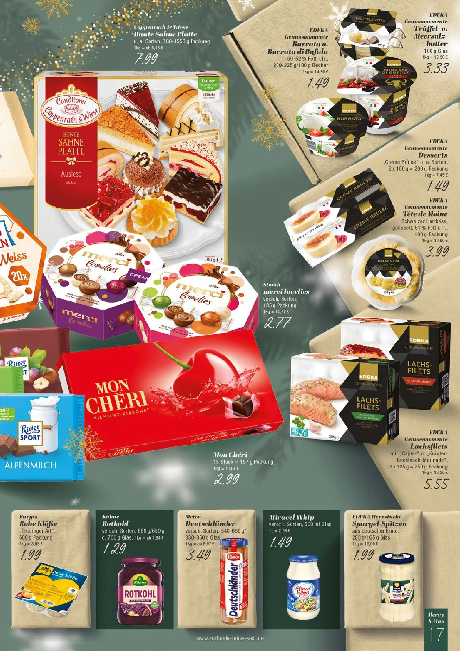 Edeka prospekt Gladbeck	 (ab 15.12.2025) » Angebote Online | Seite: 17 | Produkte: Butter, Ritter sport, Sahne, Mon cheri