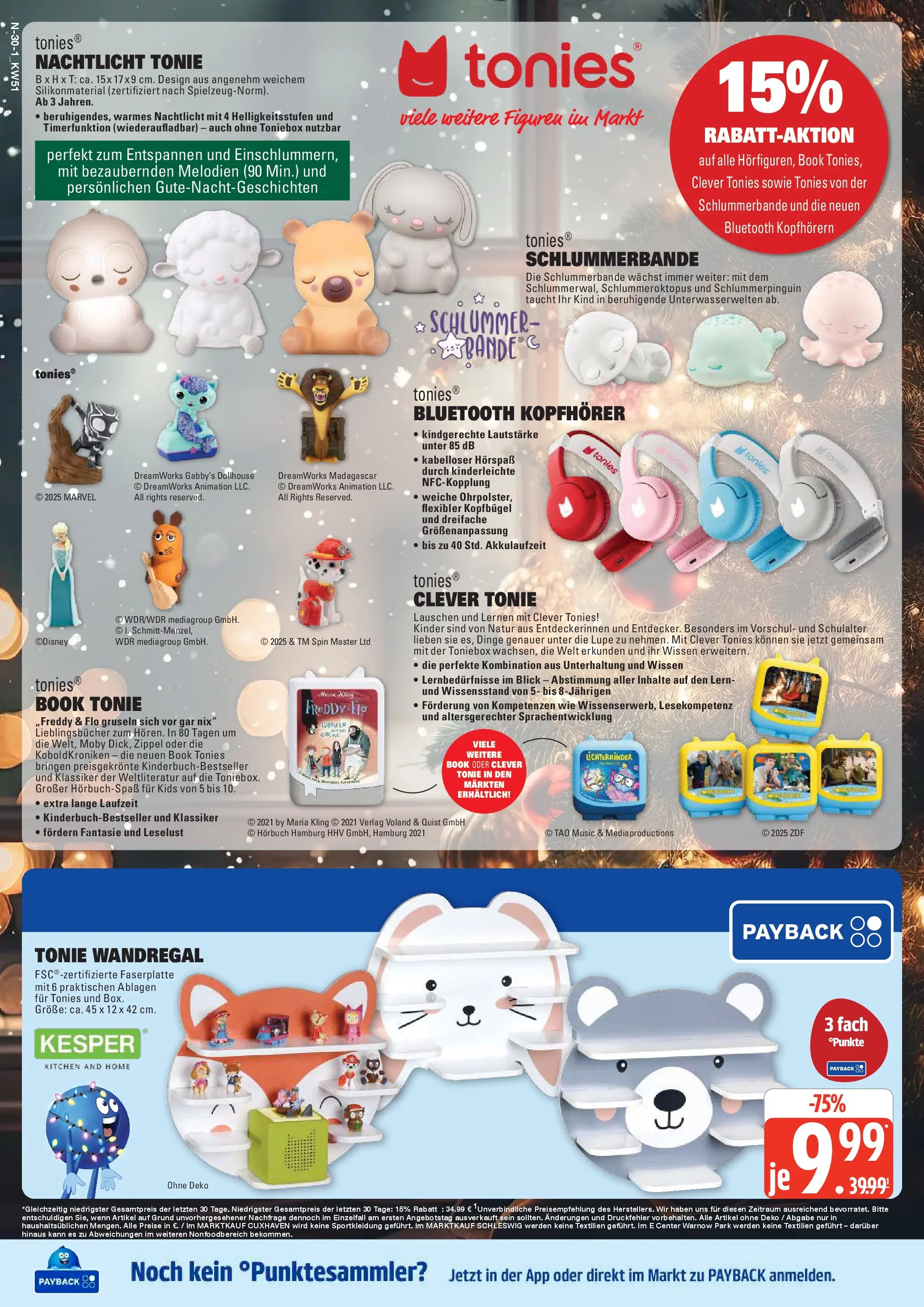 Edeka prospekt Cuxhaven	 (ab 14.12.2025) » Angebote Online | Seite: 30 | Produkte: Wandregal, Nachtlicht, Kopfhörer