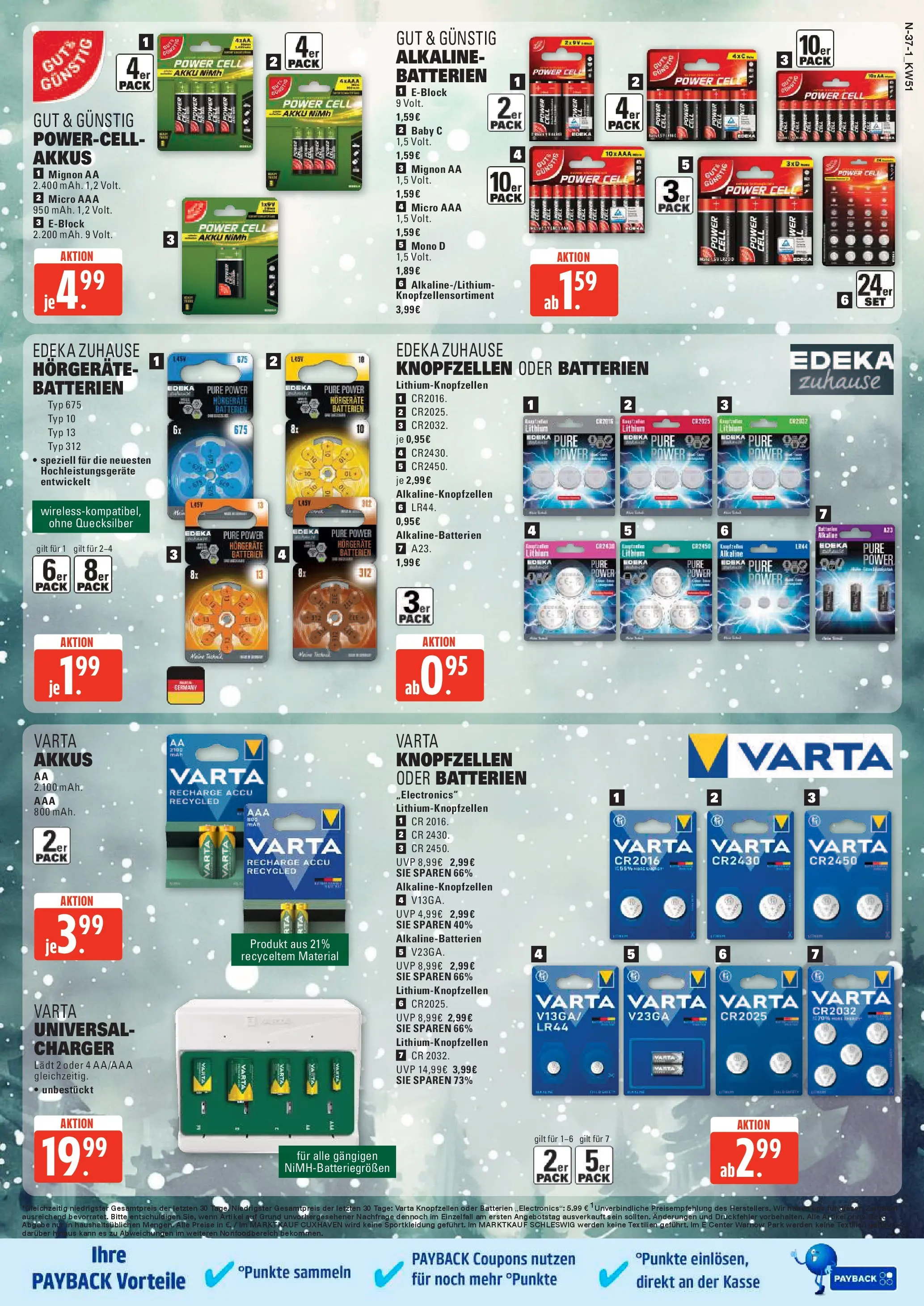Edeka prospekt Cuxhaven	 (ab 14.12.2025) » Angebote Online | Seite: 37 | Produkte: Batterien