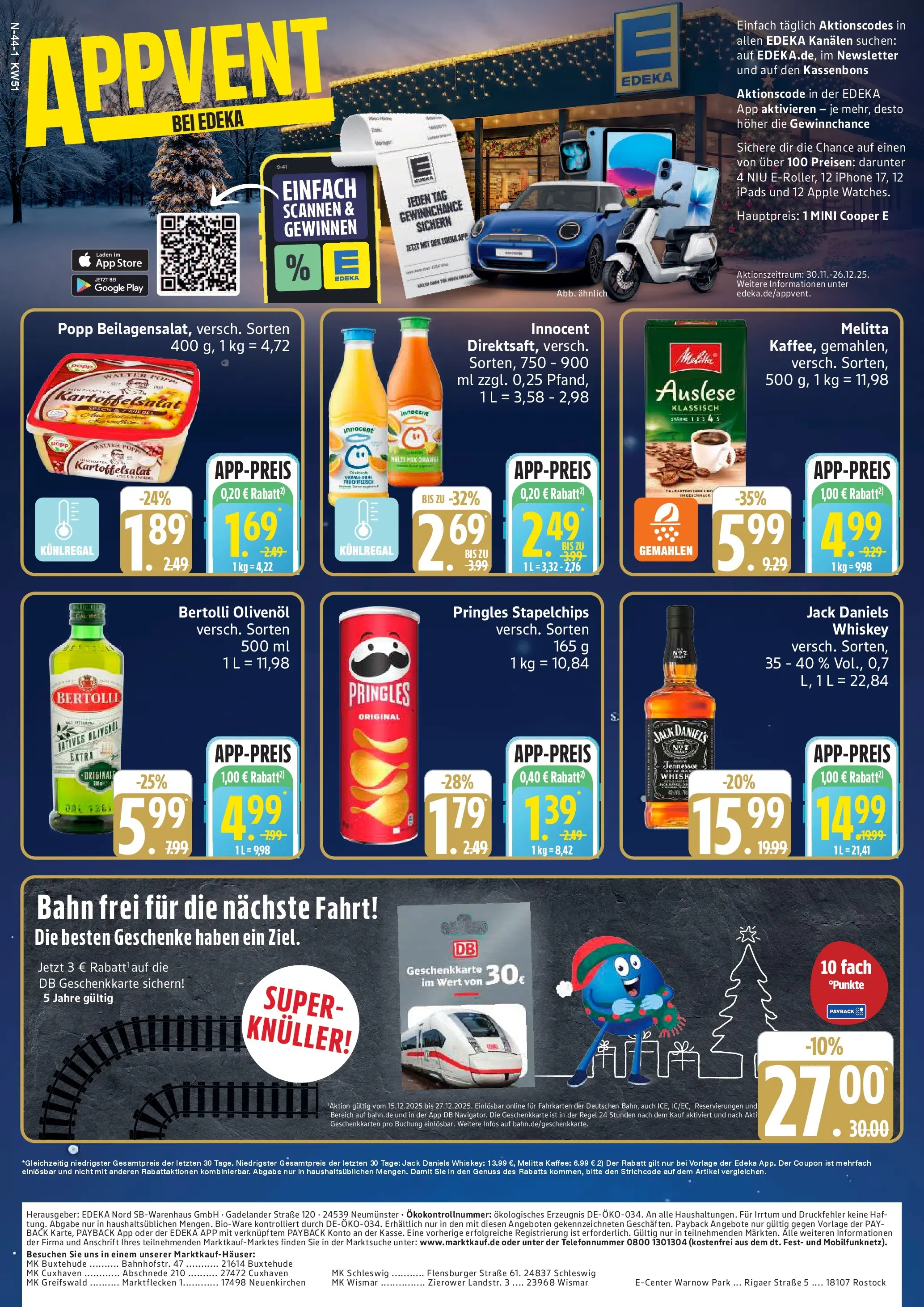 Edeka prospekt Cuxhaven	 (ab 14.12.2025) » Angebote Online | Seite: 44 | Produkte: Melitta, Kaffee, Olivenol, Whiskey