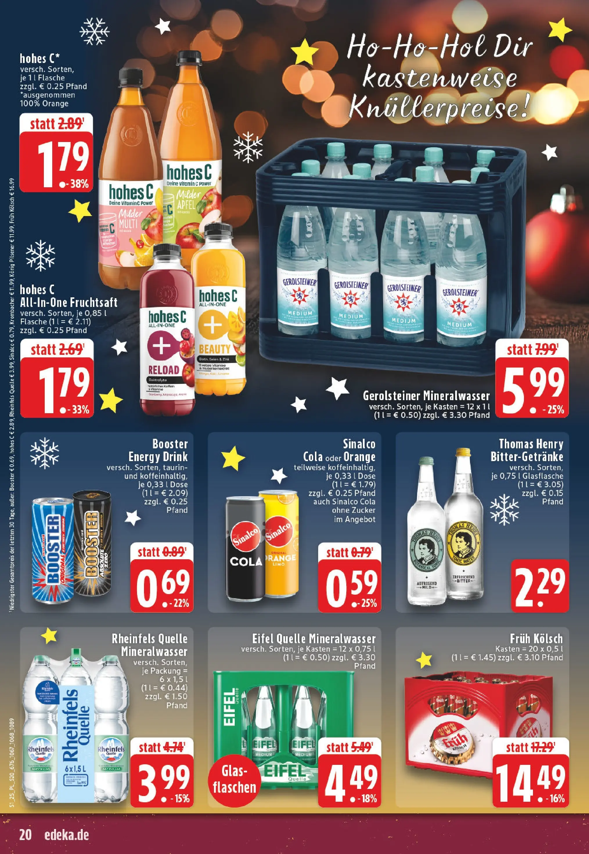 Edeka prospekt Linnich	 (ab 15.12.2025) » Angebote Online | Seite: 20 | Produkte: Zucker, Krombacher, Rheinfels quelle, Gerolsteiner