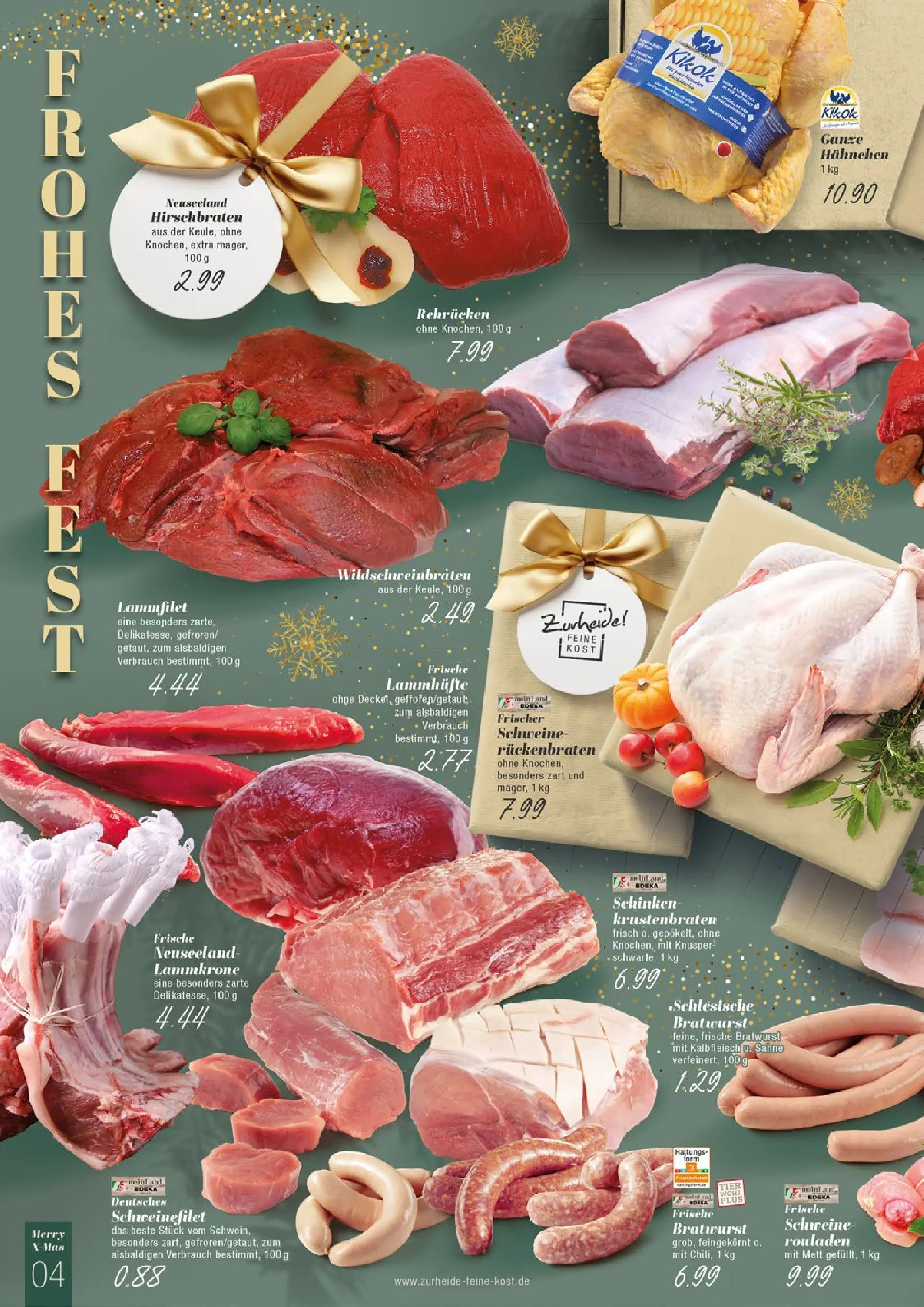 Edeka prospekt Gladbeck	 (ab 15.12.2025) » Angebote Online | Seite: 4 | Produkte: Bratwurst, Schweinefilet, Schinken, Sahne