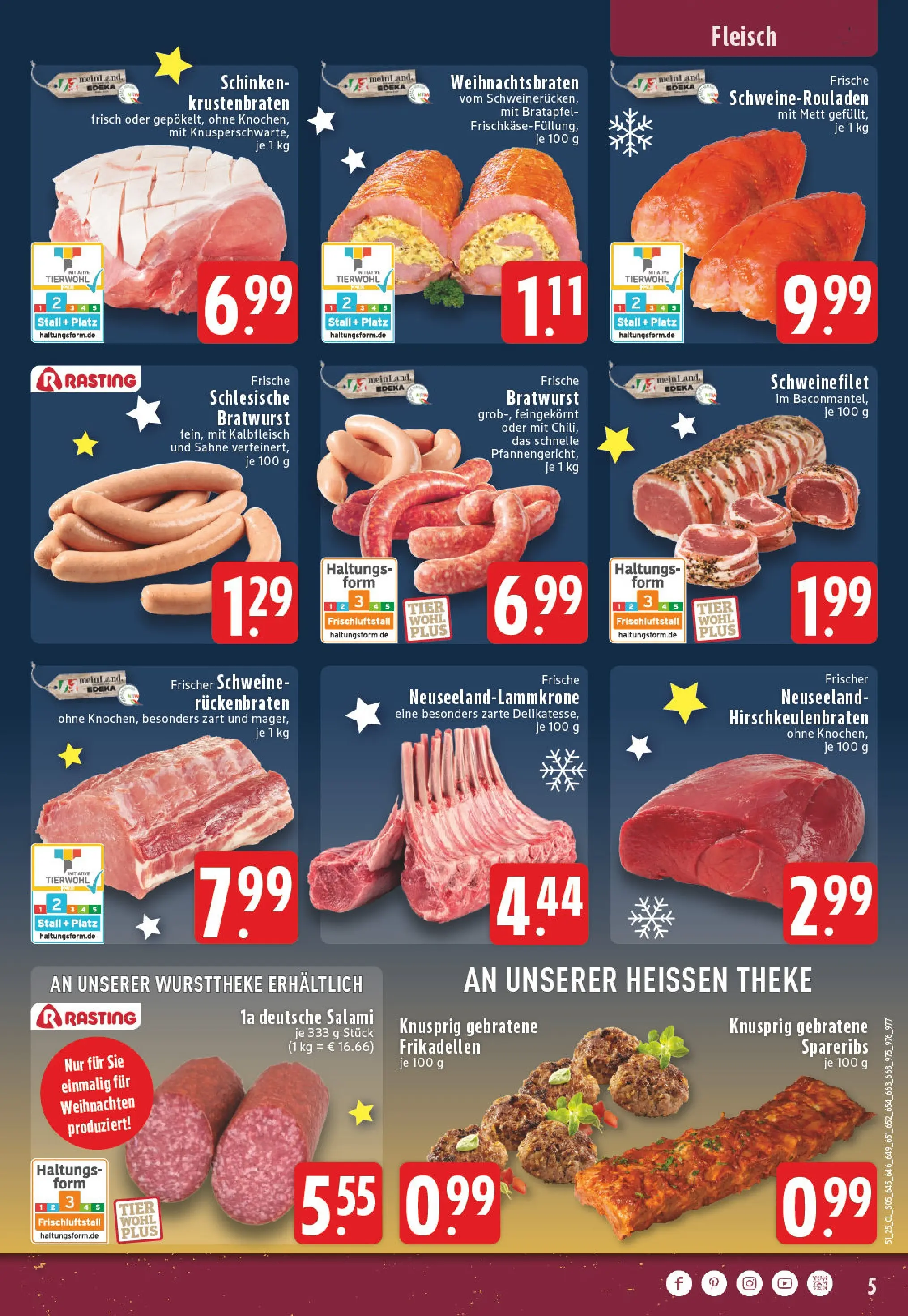 Edeka prospekt Düsseldorf - Bilk	 (ab 15.12.2025) » Angebote Online | Seite: 5 | Produkte: Schweinefilet, Salami, Sahne, Fleisch