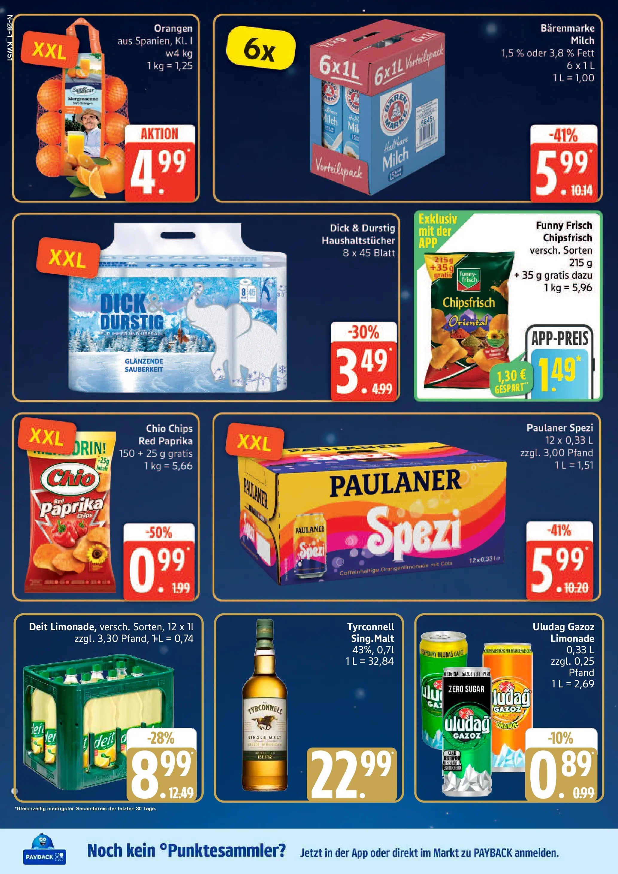 Edeka prospekt Cuxhaven	 (ab 14.12.2025) » Angebote Online | Seite: 28 | Produkte: Cola, Milch, Paulaner spezi, Funny frisch