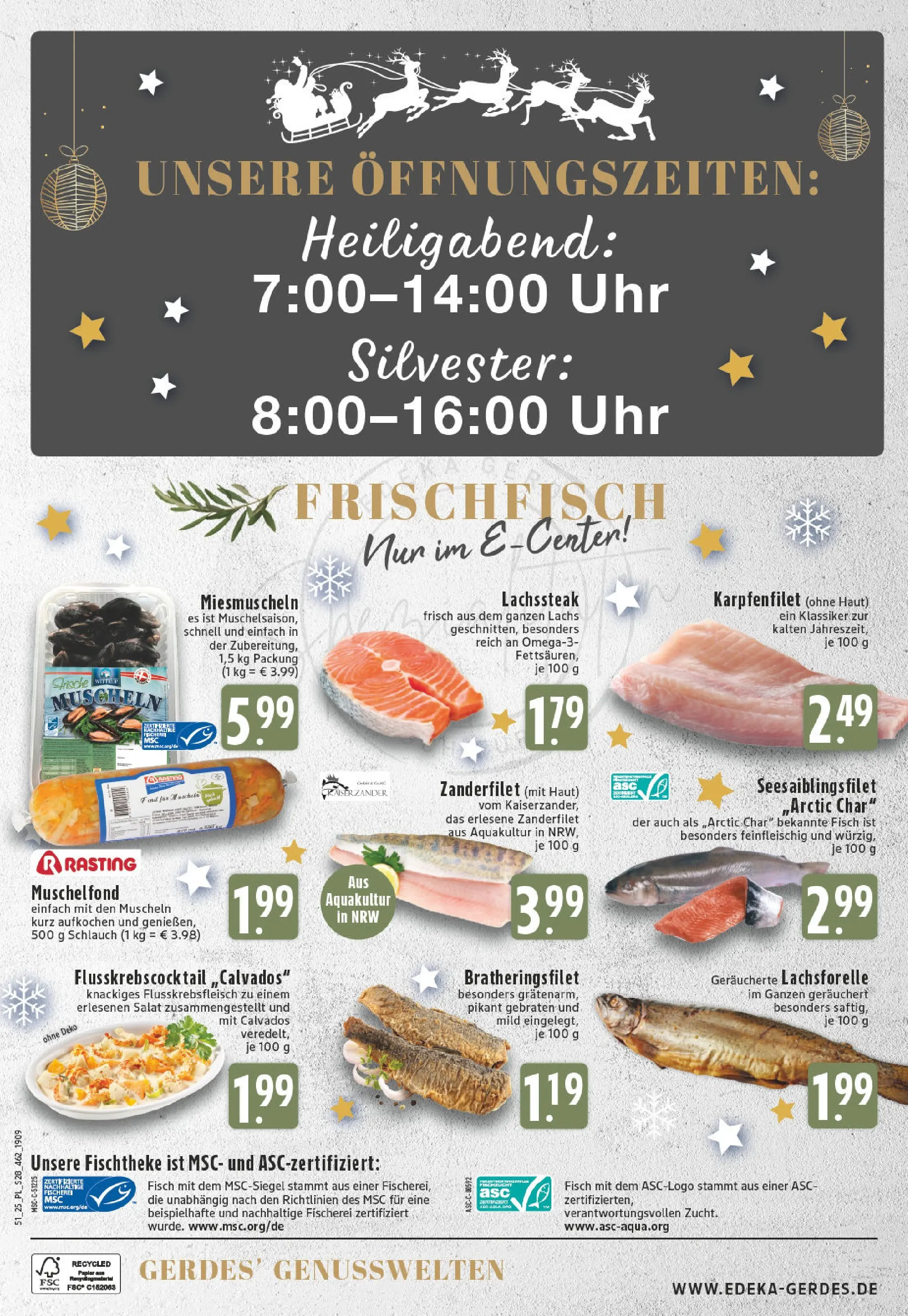 Edeka prospekt Moers-Rheinkamp	 (ab 15.12.2025) » Angebote Online | Seite: 30 | Produkte: Fisch, Lachs, Salat, Uhr
