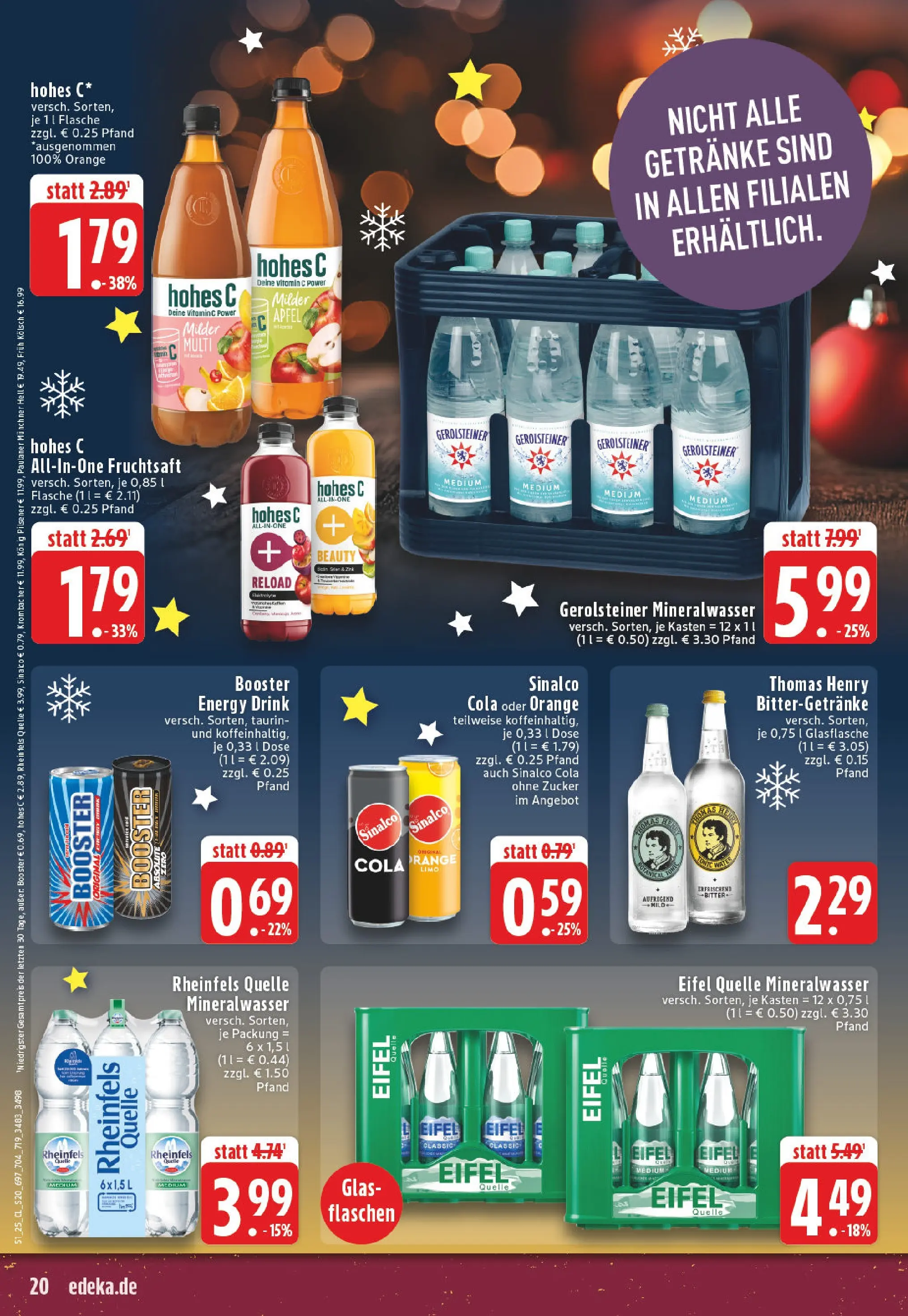 Edeka prospekt Bonn	 (ab 15.12.2025) » Angebote Online | Seite: 20 | Produkte: Cola, Krombacher, Paulaner, Rheinfels quelle