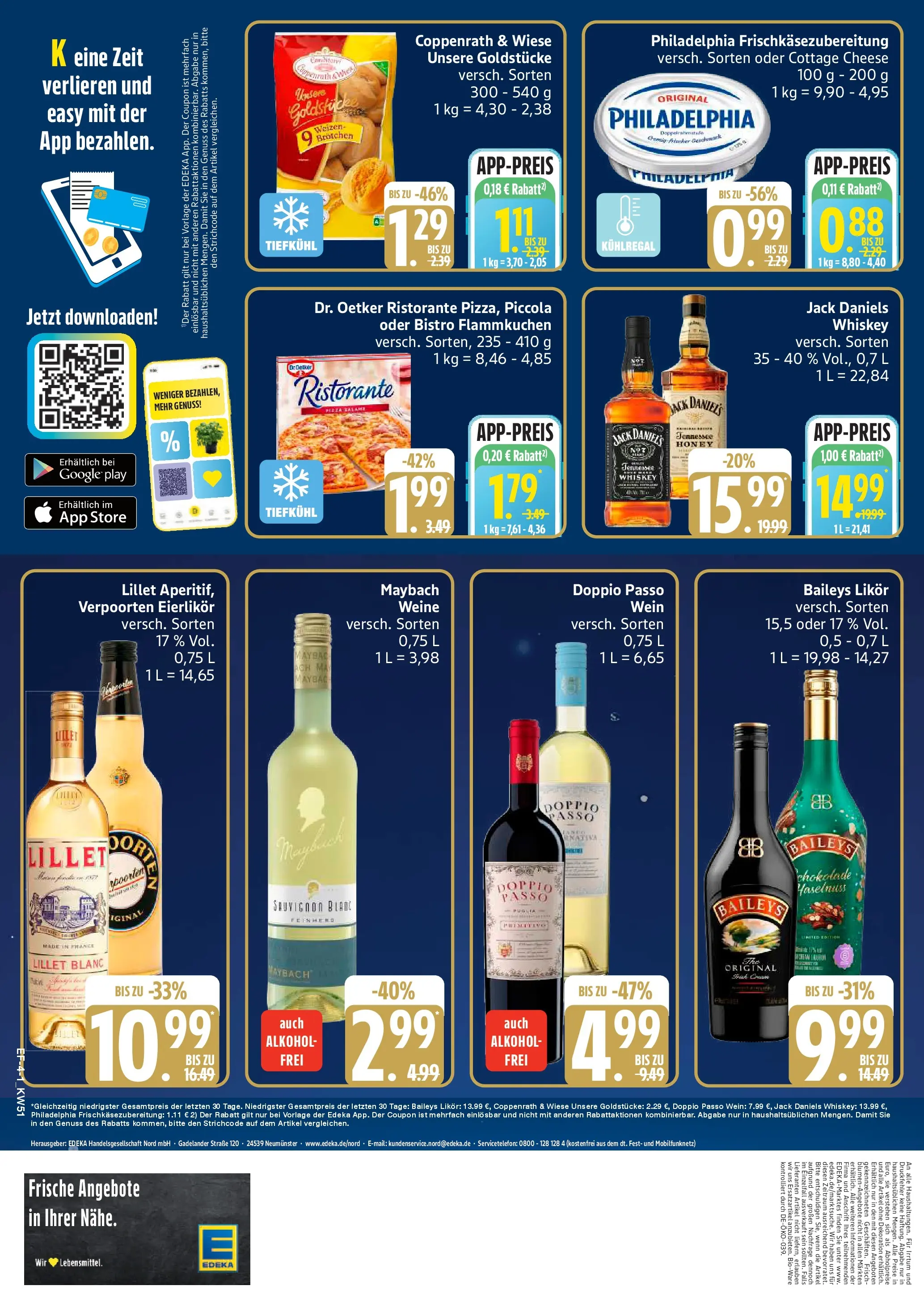 Edeka prospekt Hamburg	 (ab 14.12.2025) » Angebote Online | Seite: 4 | Produkte: Lillet, Baileys, Wein, Whiskey