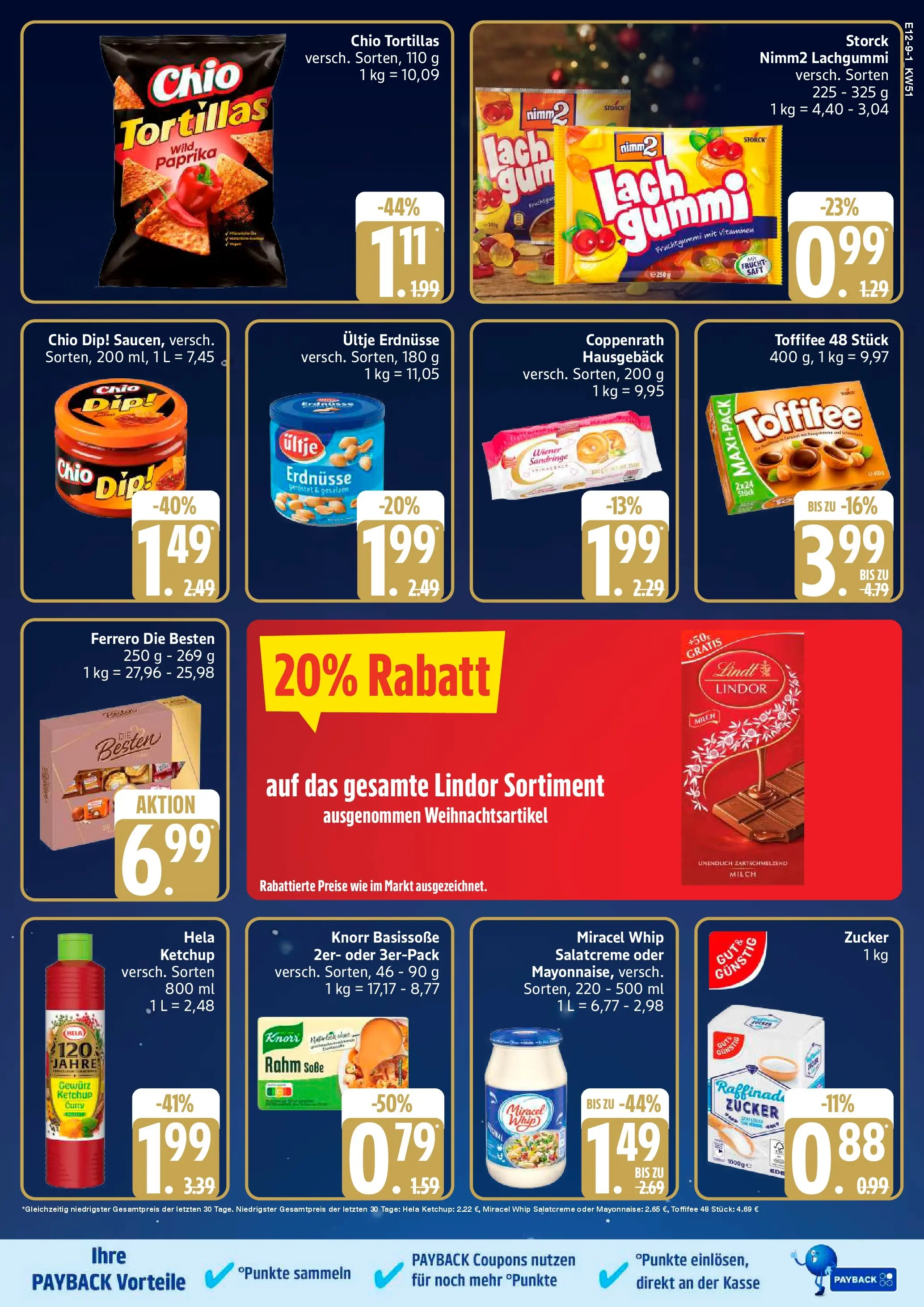 Edeka prospekt Sterup	 (ab 14.12.2025) » Angebote Online | Seite: 9 | Produkte: Erdnüsse, Mayonnaise, Toffifee, Chio tortillas