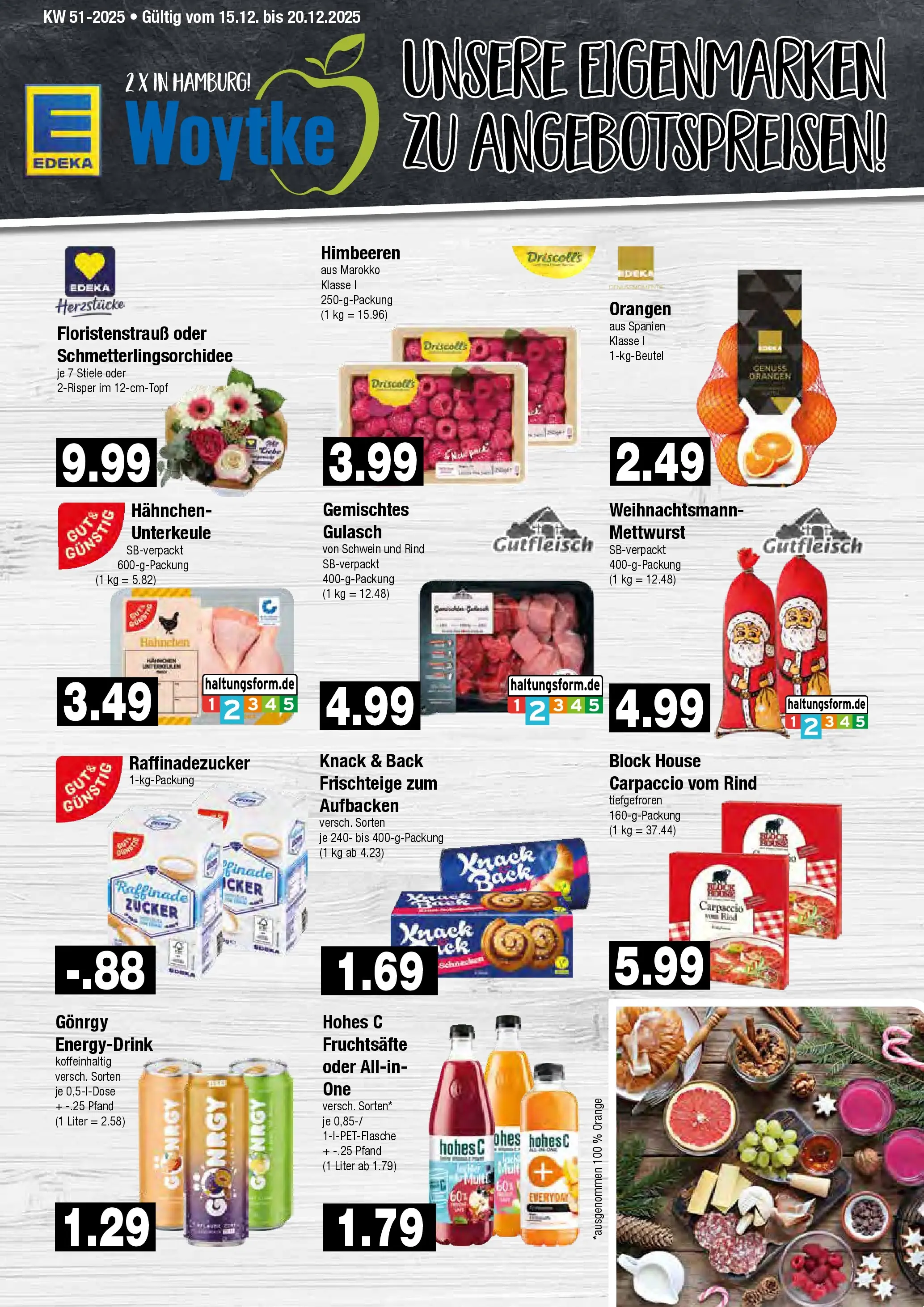 Edeka prospekt Hamburg	 (ab 15.12.2025) » Angebote Online | Seite: 9 | Produkte: Himbeeren, Energy, Orangen, Hohes c