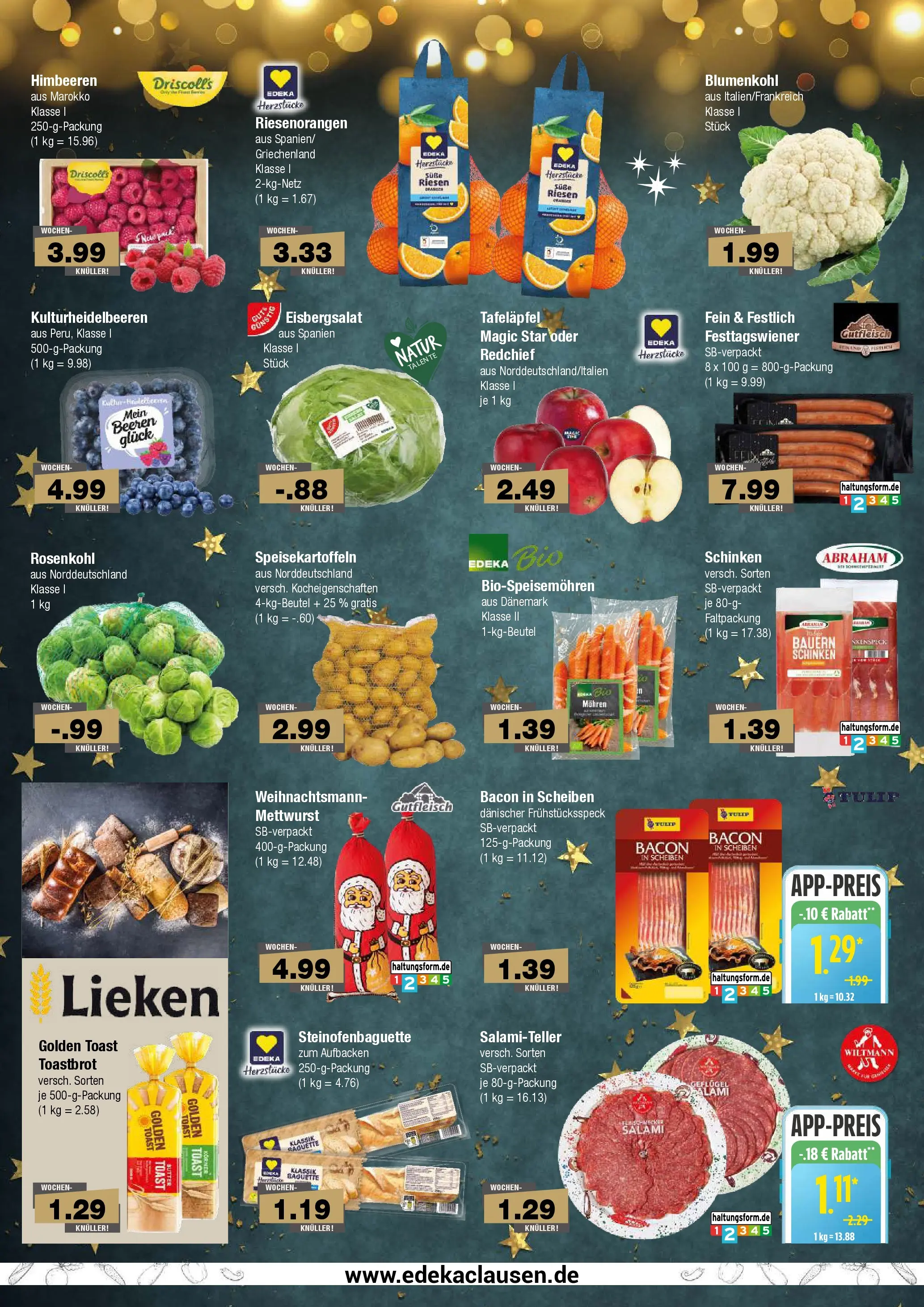 Edeka prospekt Hamburg	 (ab 15.12.2025) » Angebote Online | Seite: 2 | Produkte: Himbeeren, Toastbrot, Baguette, Blumenkohl