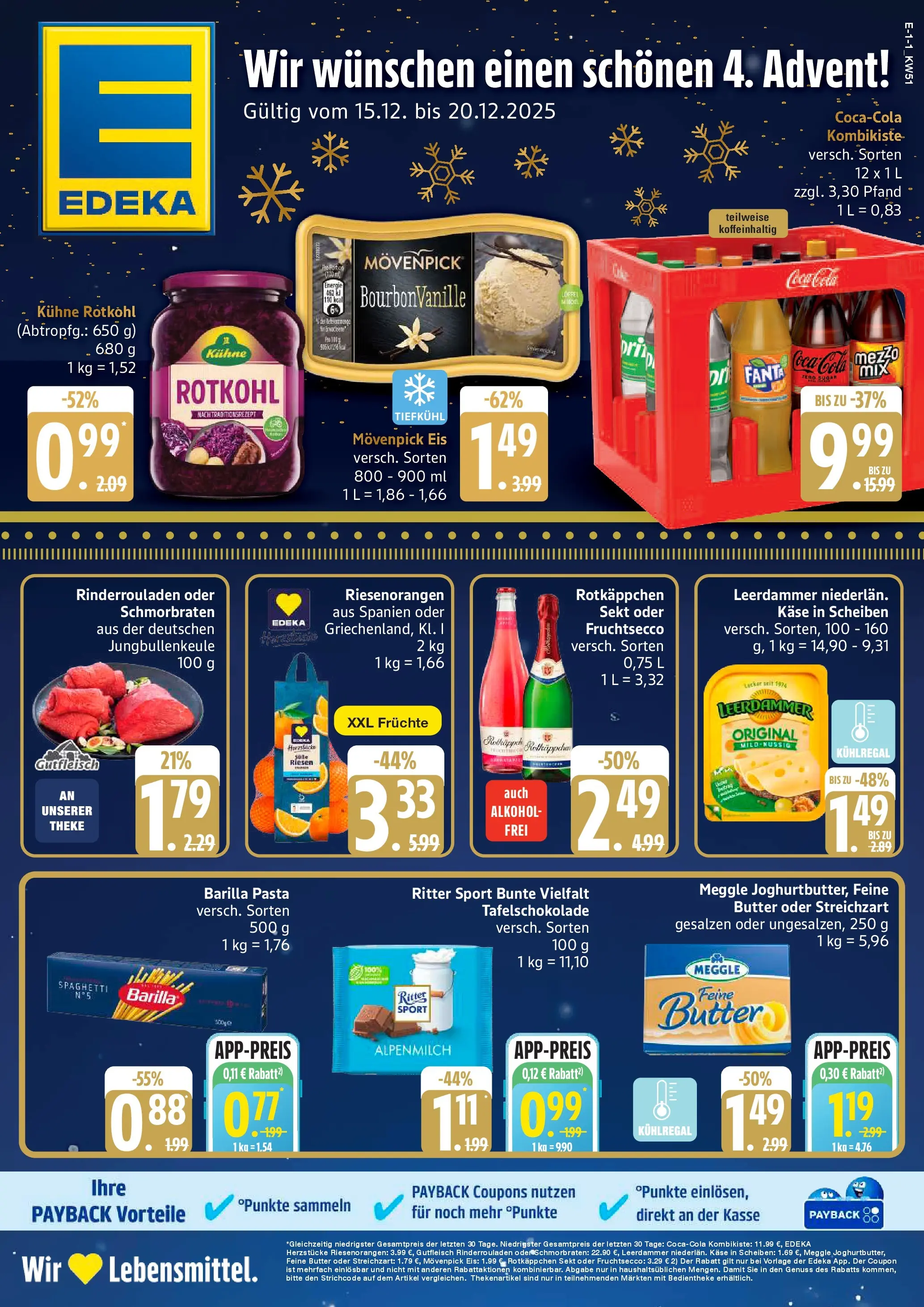 Edeka prospekt Tostedt	 (ab 14.12.2025) » Angebote Online | Seite: 1 | Produkte: Rinderrouladen, Butter, Barilla, Sekt