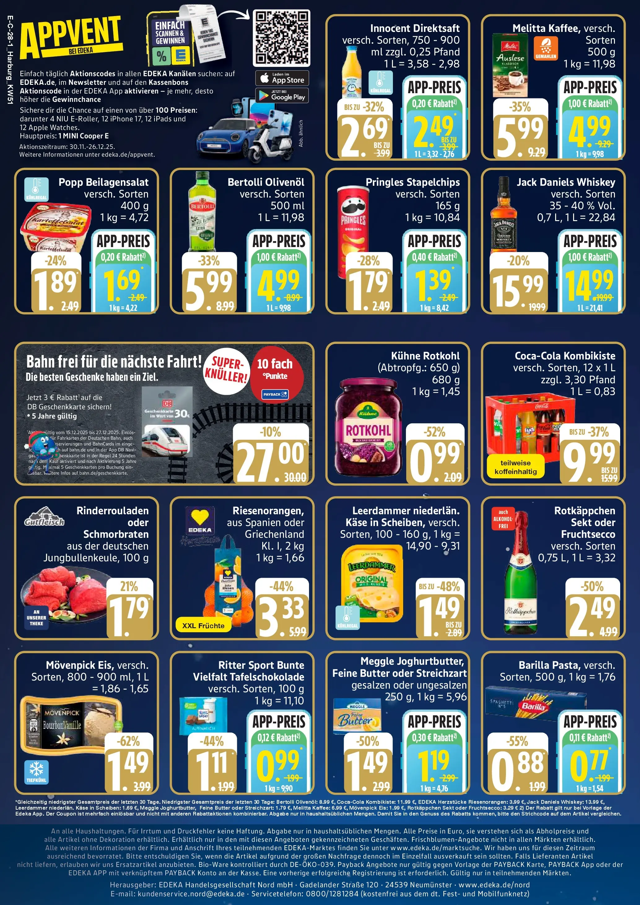 Edeka prospekt Hamburg	 (ab 14.12.2025) » Angebote Online | Seite: 34 | Produkte: Kaffee, Olivenol, Movenpick eis, Navi