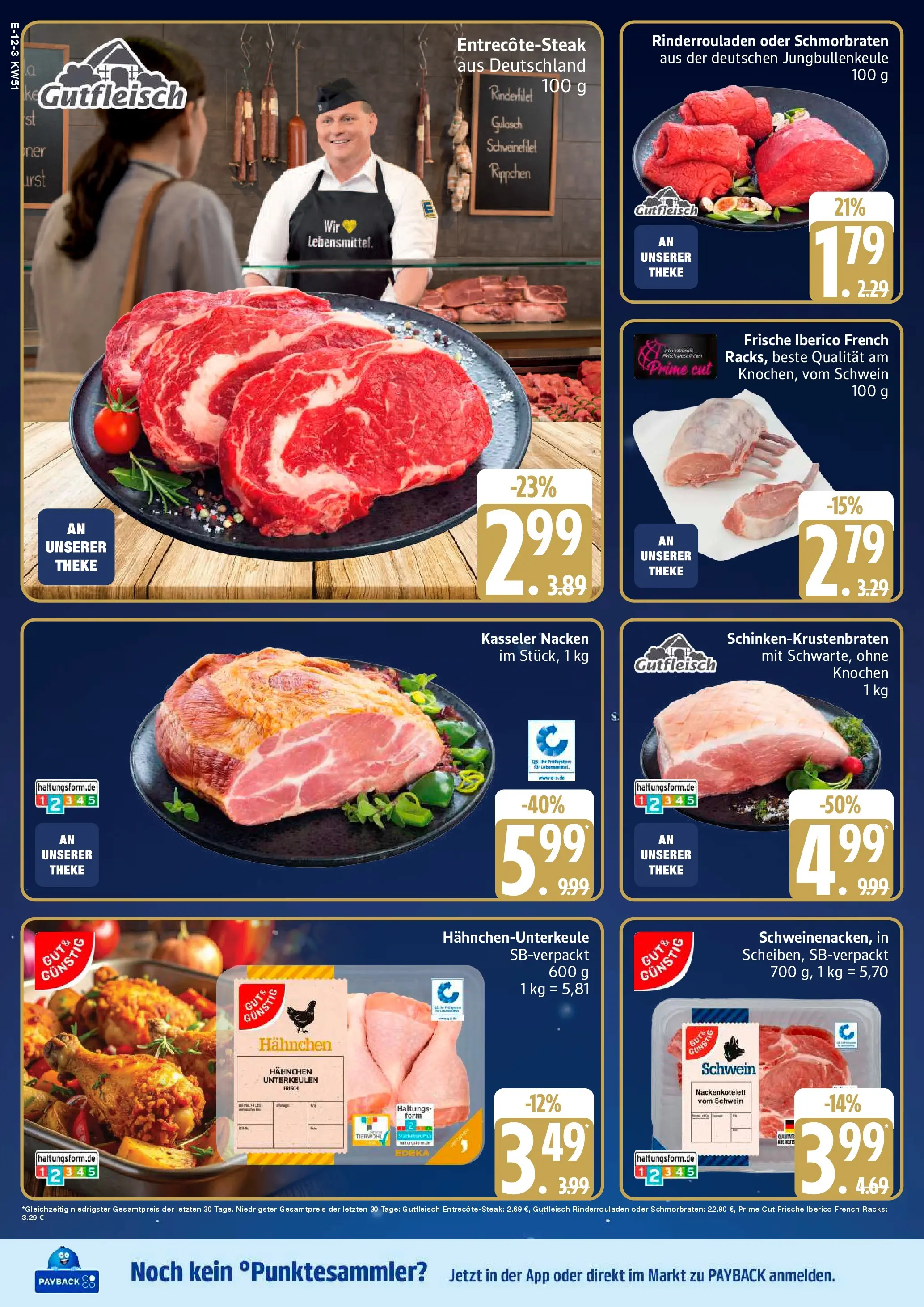 Edeka prospekt Bad Schwartau	 (ab 15.12.2025) » Angebote Online | Seite: 14 | Produkte: Rinderrouladen, Hahnchen, Rinderfilet, Gulasch