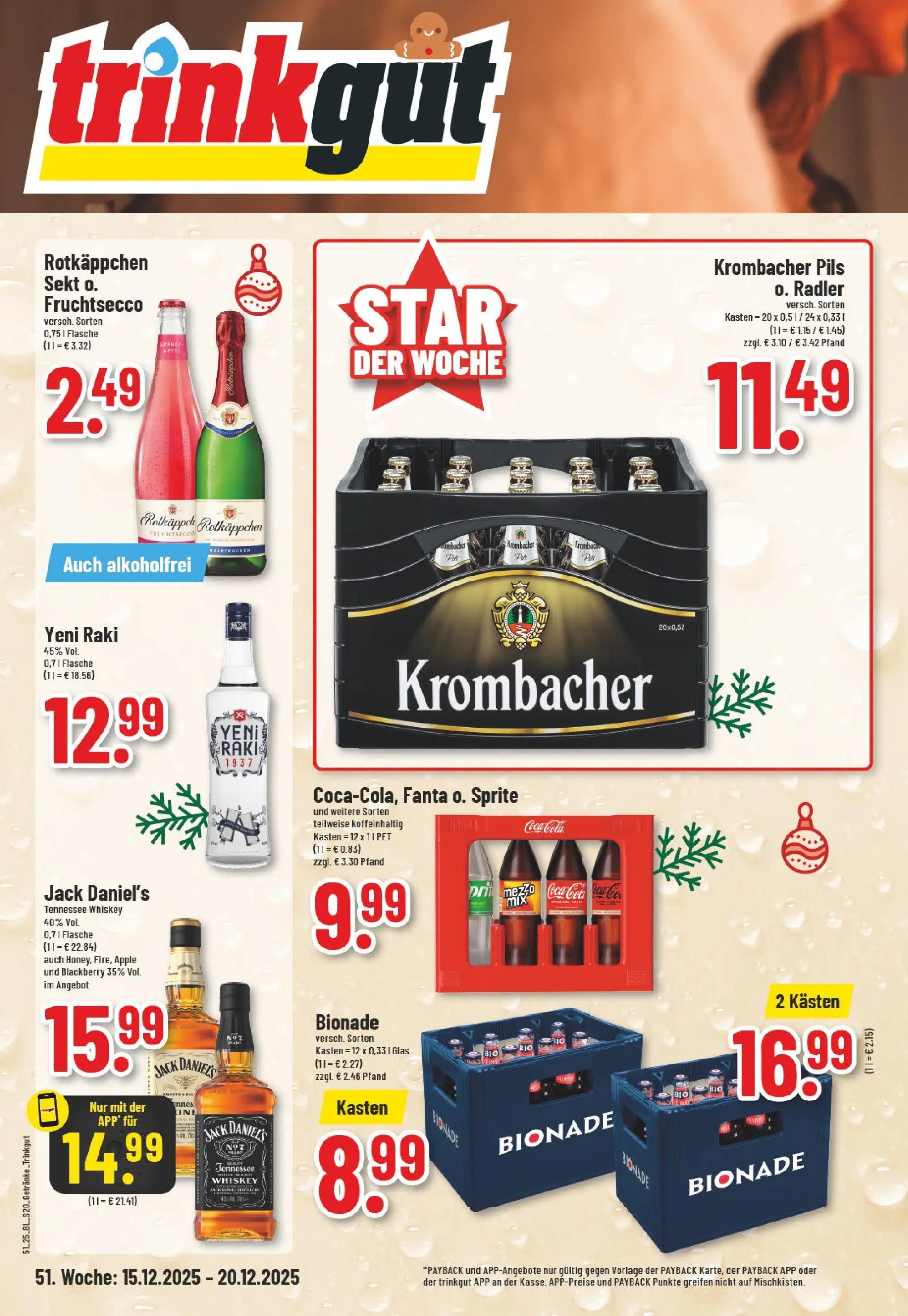Edeka prospekt Everswinkel	 (ab 15.12.2025) » Angebote Online | Seite: 20 | Produkte: Cola, Bionade, Radler, Rotkäppchen