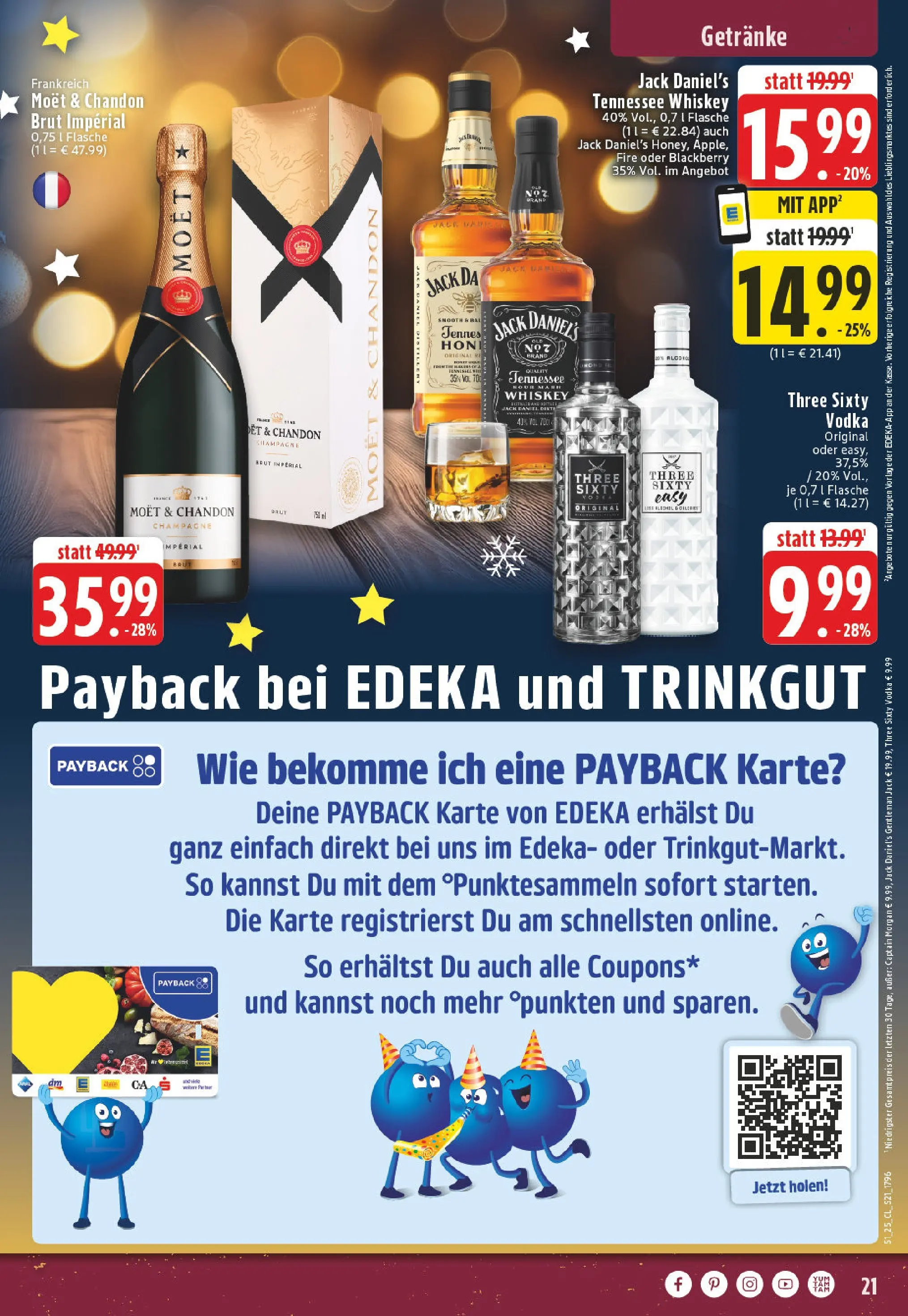 Edeka prospekt Verl	 (ab 15.12.2025) » Angebote Online | Seite: 21 | Produkte: Jack Daniel's, Captain morgan, Vodka, Whiskey