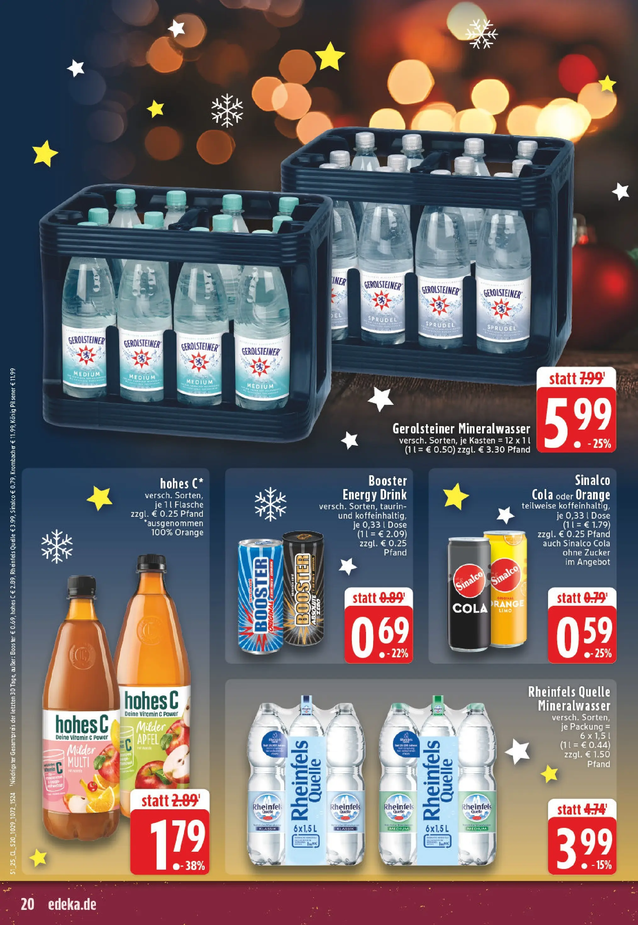 Edeka prospekt Kempen	 (ab 15.12.2025) » Angebote Online | Seite: 20 | Produkte: Sinalco, Cola, Krombacher, Gerolsteiner