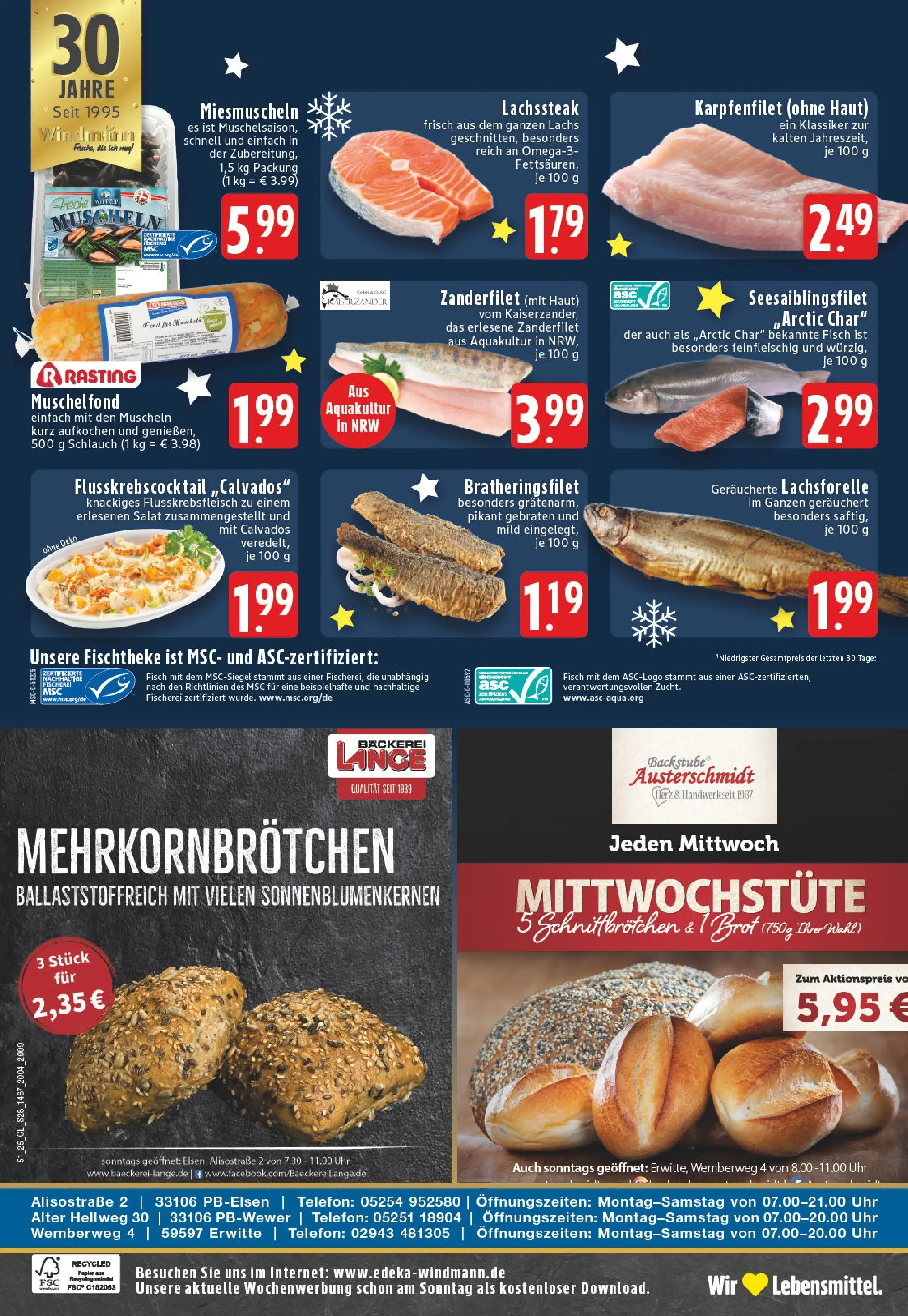 Edeka prospekt Erwitte	 (ab 15.12.2025) » Angebote Online | Seite: 30 | Produkte: Fisch, Lachs, Brot, Uhr