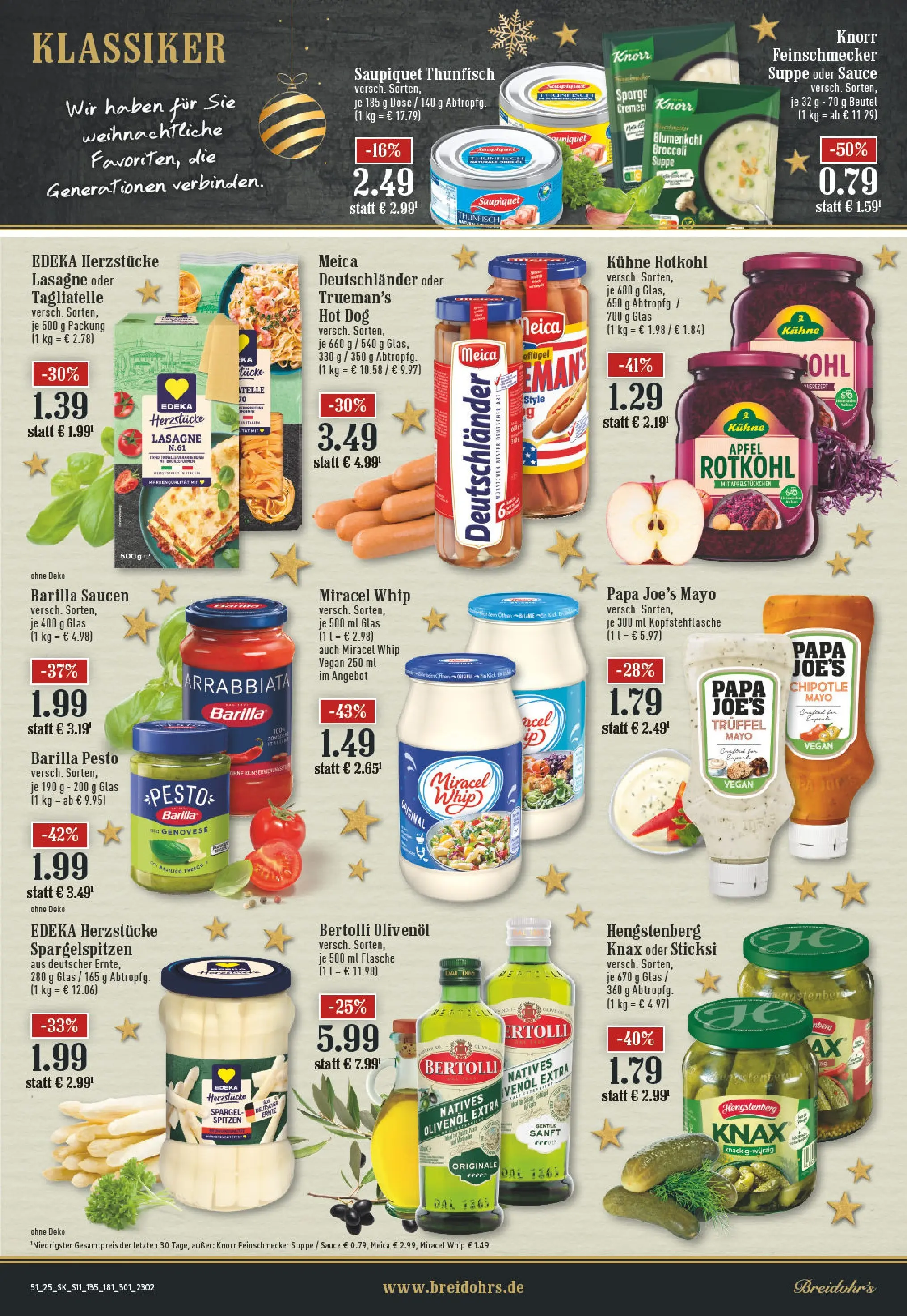 Edeka prospekt Rösrath	 (ab 15.12.2025) » Angebote Online | Seite: 11 | Produkte: Rotkohl, Barilla, Bertolli olivenol, Spargel