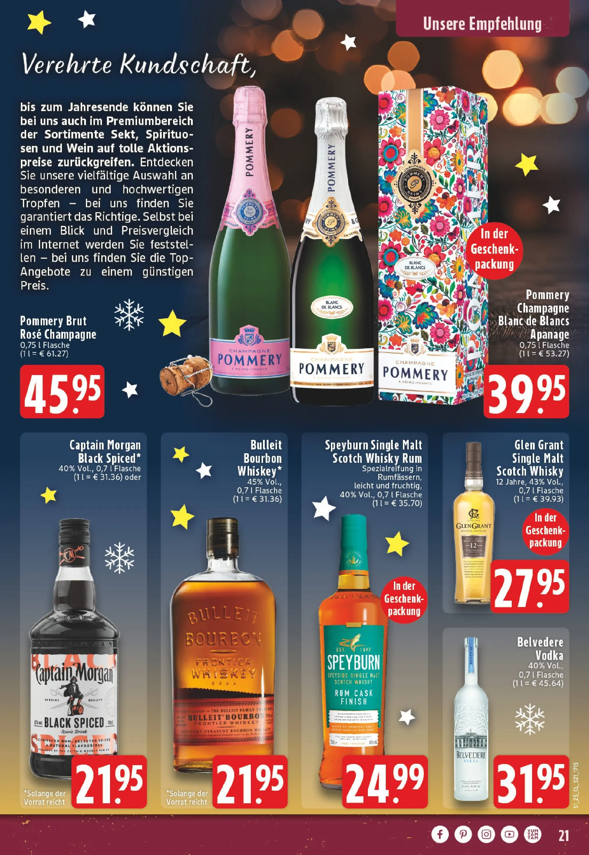 Edeka prospekt Lünen-Brambauer	 (ab 15.12.2025) » Angebote Online | Seite: 21 | Produkte: Whisky, Rum, Finish, Vodka
