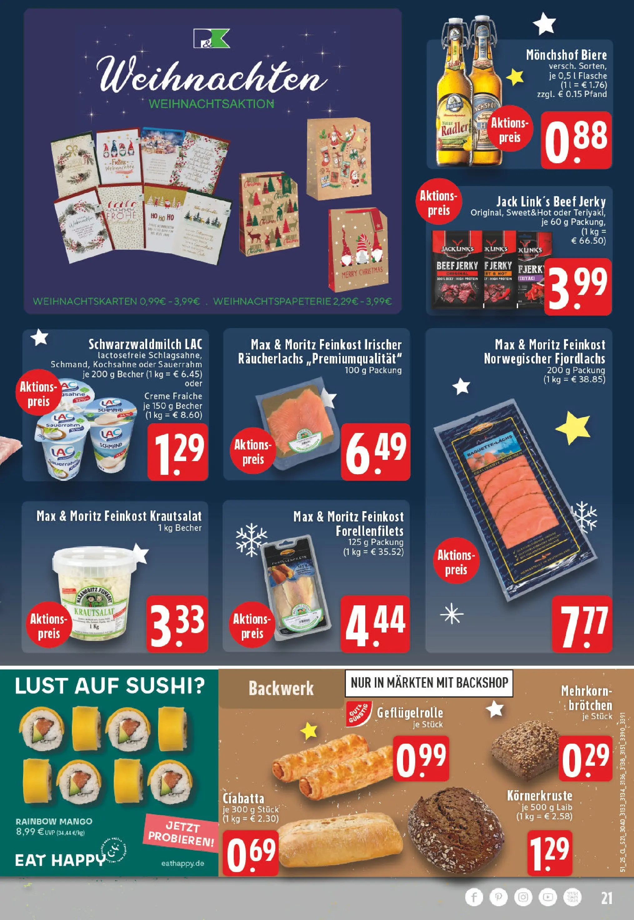 Edeka prospekt Kerken-Nieukerk	 (ab 15.12.2025) » Angebote Online | Seite: 21 | Produkte: Creme, Räucherlachs, Mango, Sauerrahm