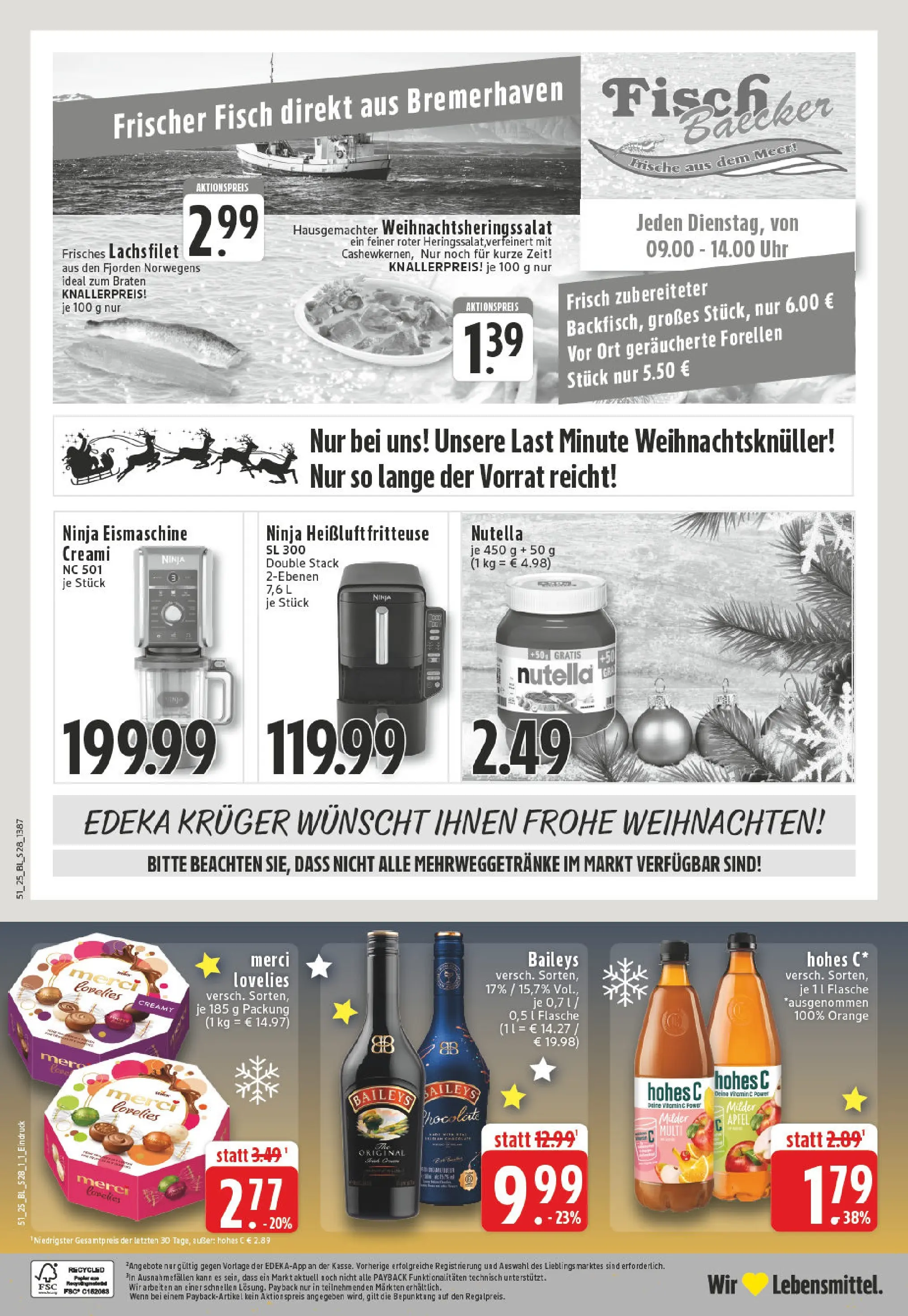 Edeka prospekt Herne	 (ab 15.12.2025) » Angebote Online | Seite: 30 | Produkte: Merci, Hohes c, Fritteuse, Heißluftfritteuse