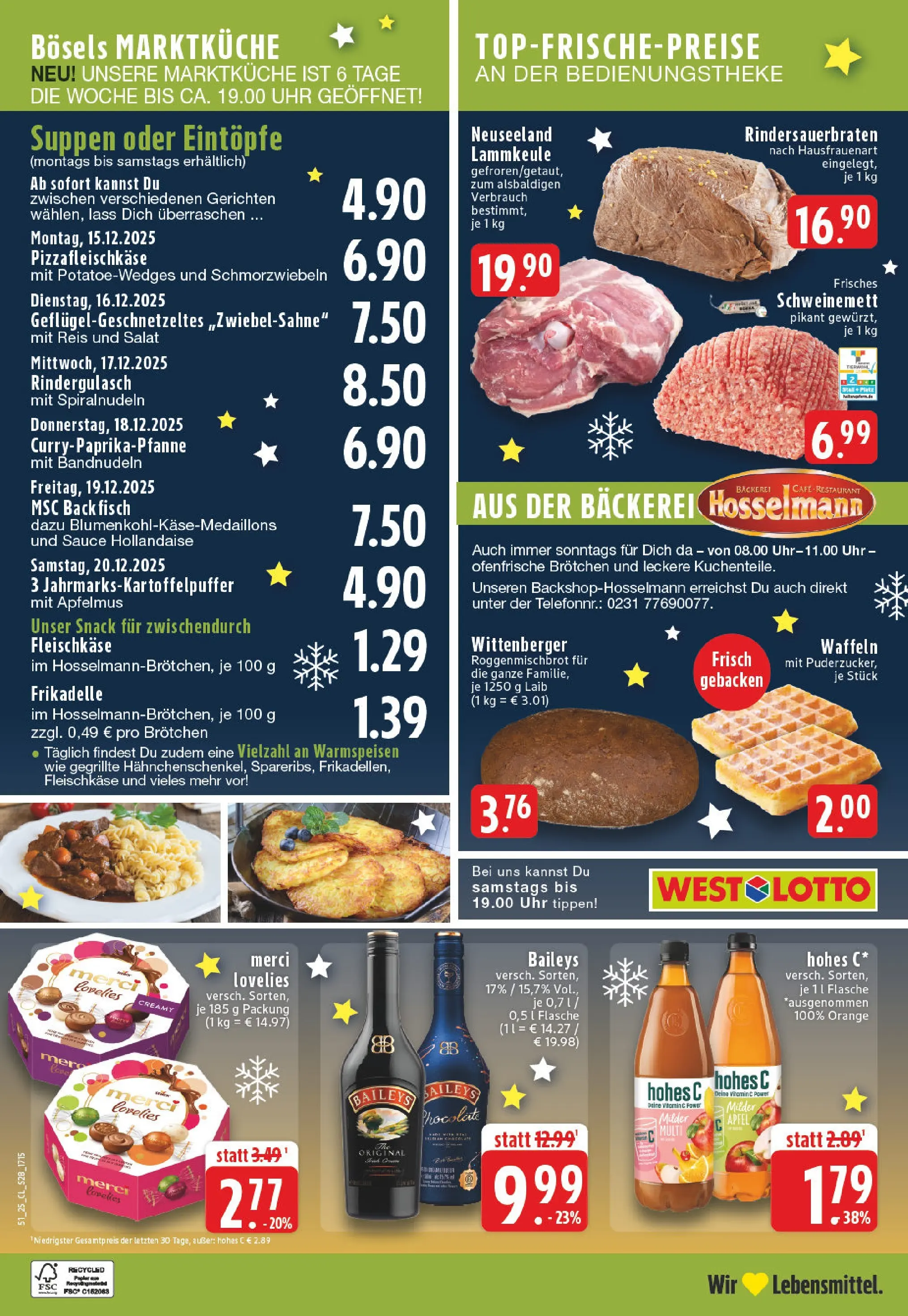 Edeka prospekt Lünen-Brambauer	 (ab 15.12.2025) » Angebote Online | Seite: 30 | Produkte: Äpfel, Baileys, Hohes c, Uhr