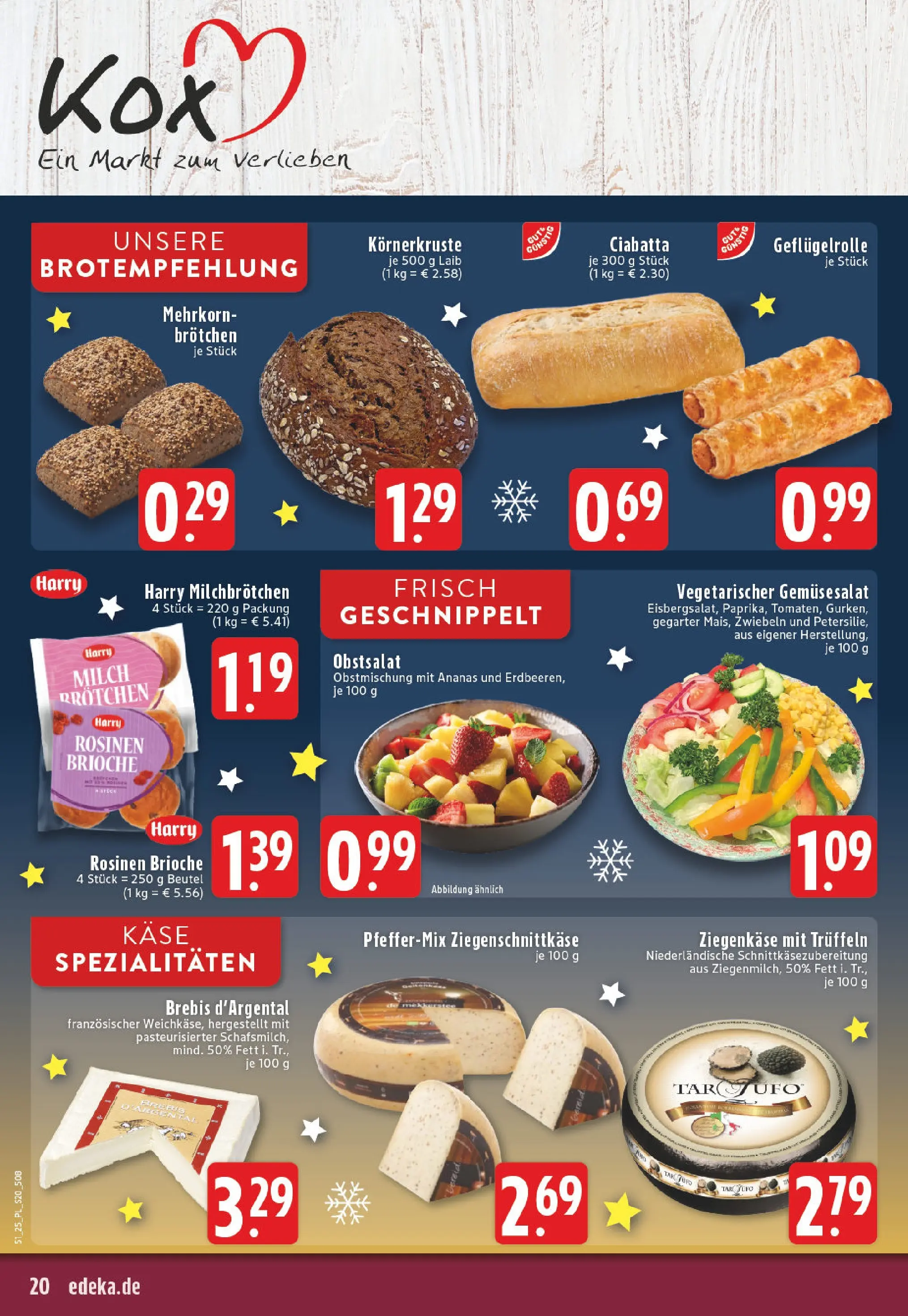 Edeka prospekt Kerken-Aldekerk	 (ab 15.12.2025) » Angebote Online | Seite: 20 | Produkte: Käse, Ziegenkäse, Ananas, Rosinen