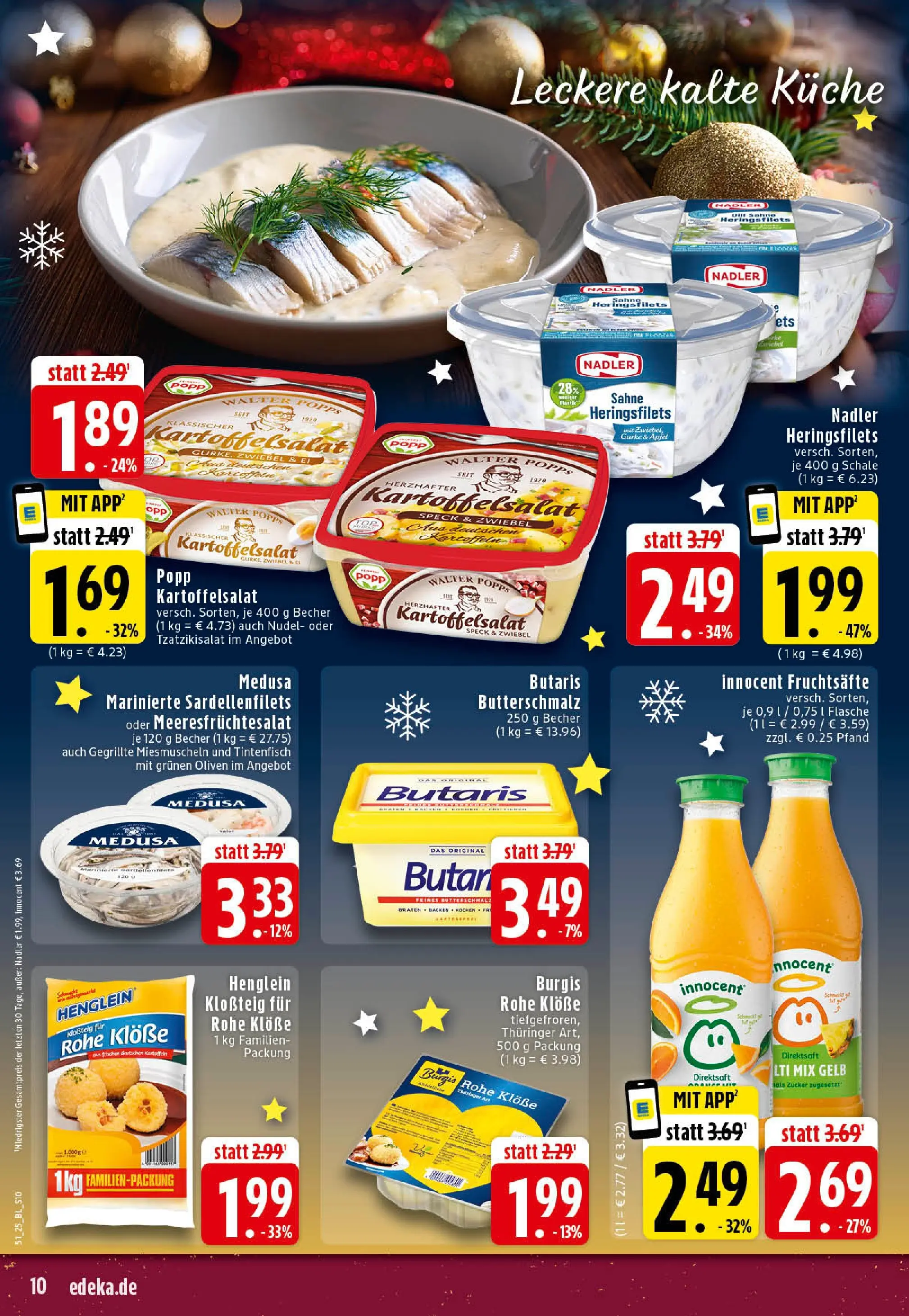 Edeka prospekt Rheine	 (ab 15.12.2025) » Angebote Online | Seite: 10 | Produkte: Butterschmalz, Äpfel, Tintenfisch, Sahne