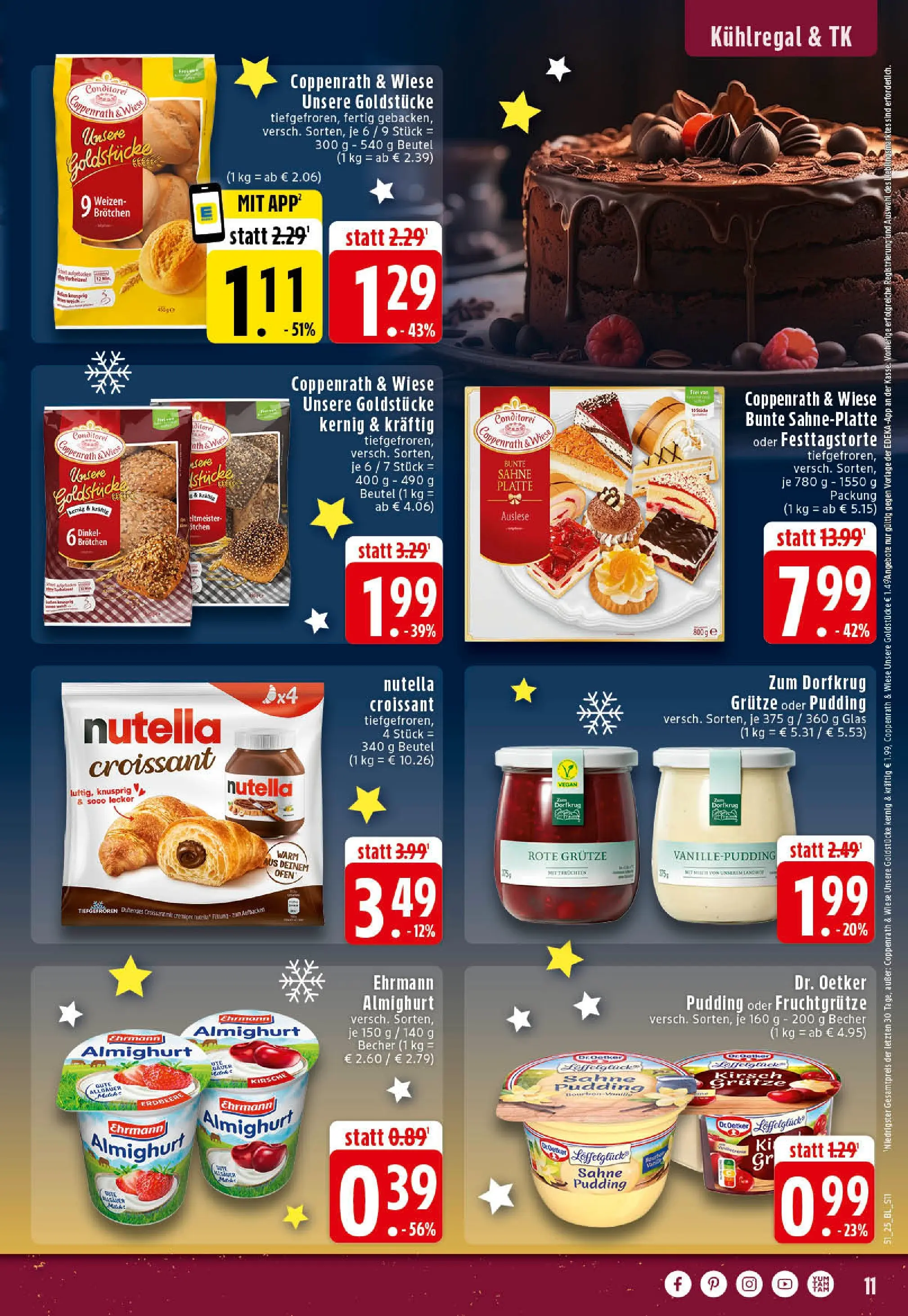 Edeka prospekt Rheine	 (ab 15.12.2025) » Angebote Online | Seite: 11 | Produkte: Ofen, Ehrmann almighurt, Nutella, Sahne