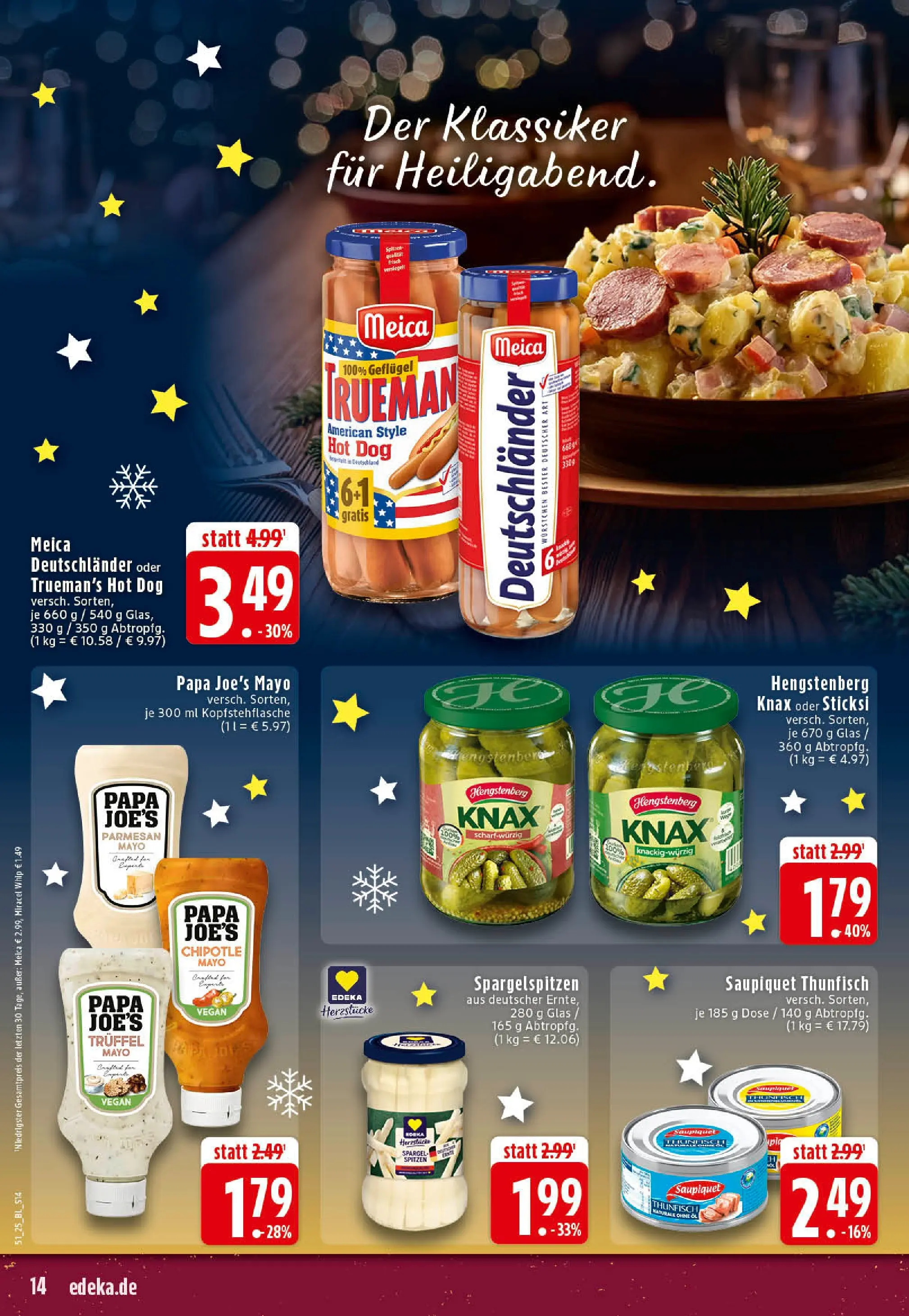 Edeka prospekt Rheine	 (ab 15.12.2025) » Angebote Online | Seite: 14 | Produkte: Thunfisch, Miracel whip, Meica, Mayonnaise