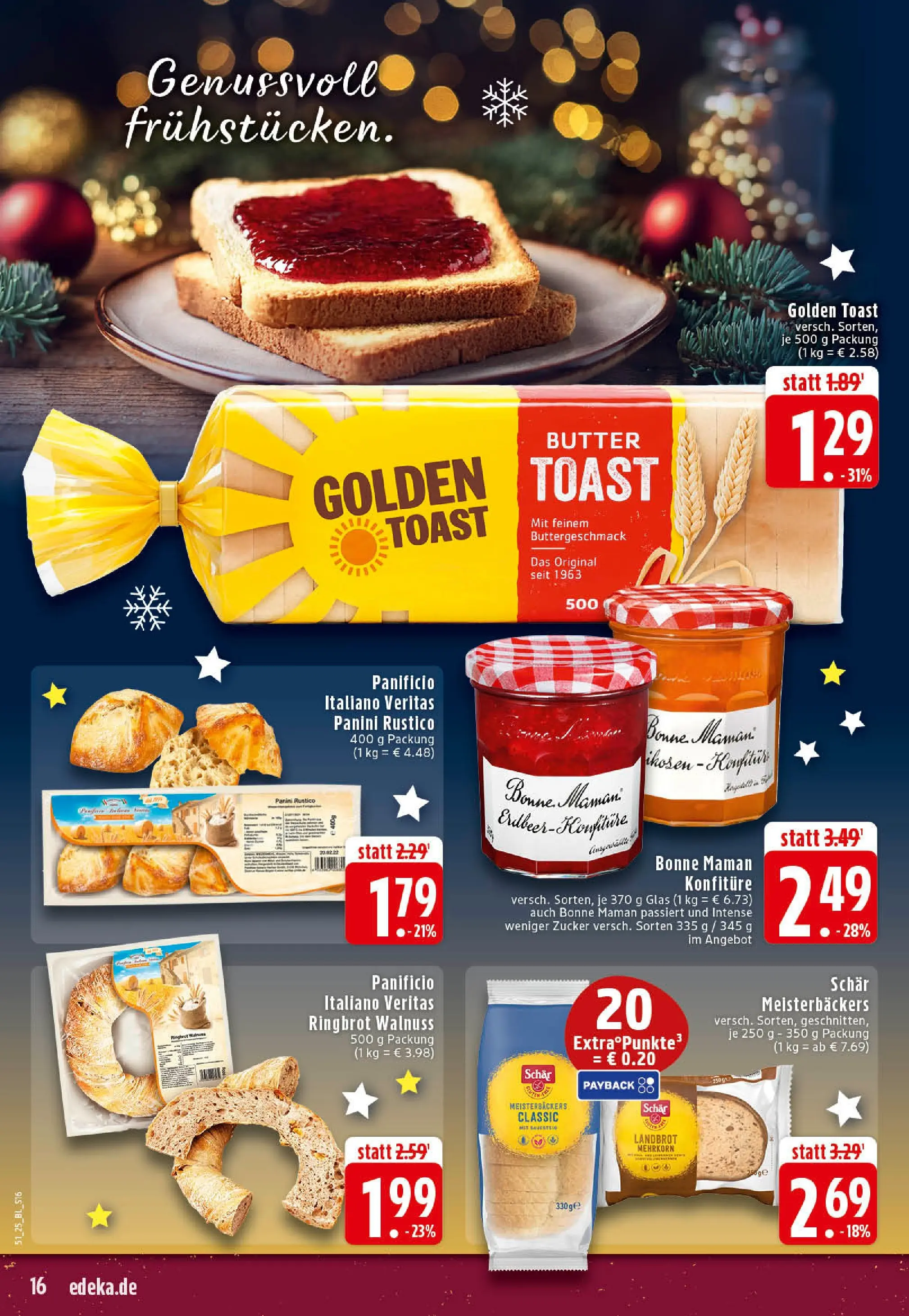Edeka prospekt Rheine	 (ab 15.12.2025) » Angebote Online | Seite: 16 | Produkte: Butter, Toast, Zucker, Bonne maman
