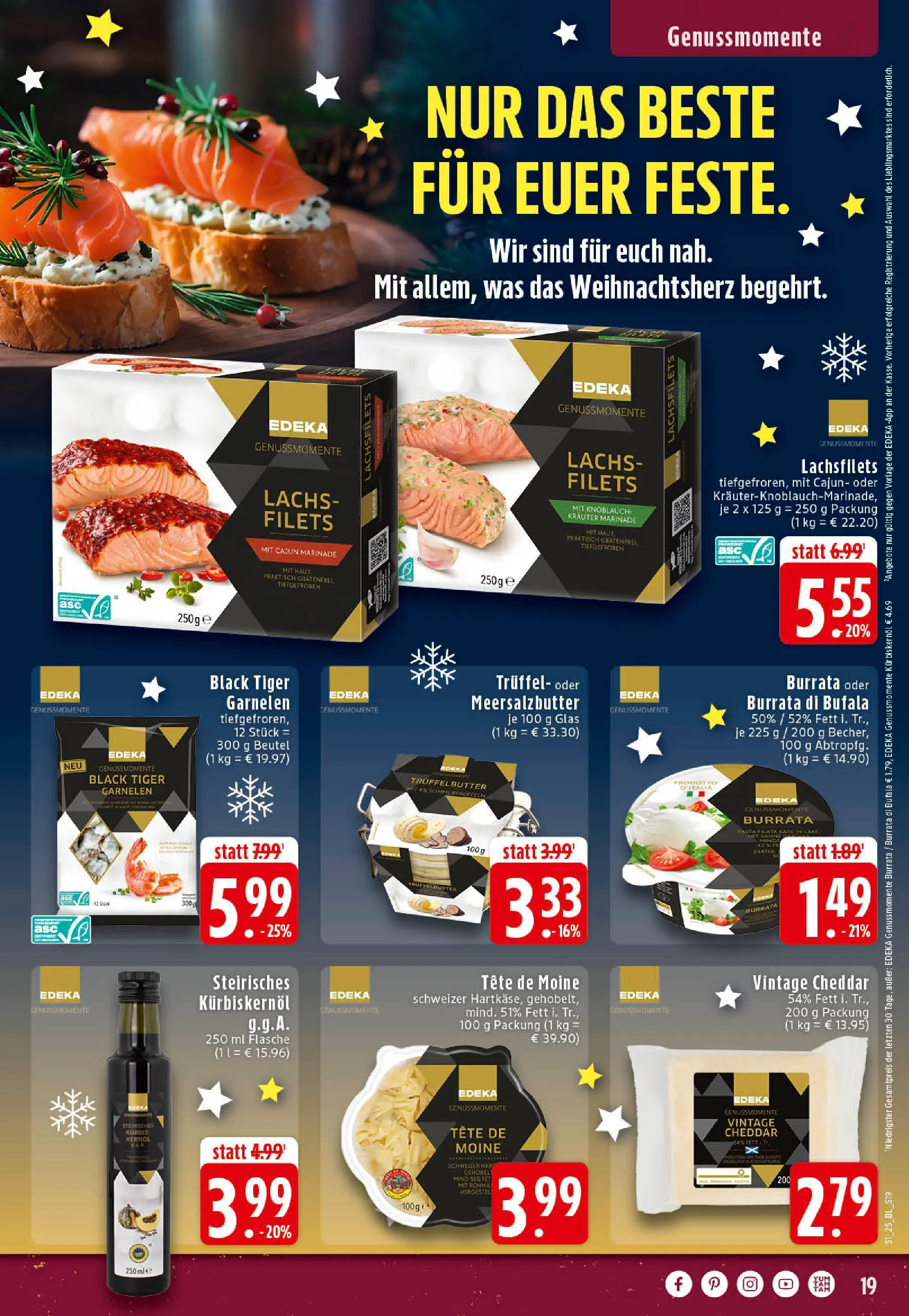 Edeka prospekt Rheine	 (ab 15.12.2025) » Angebote Online | Seite: 19 | Produkte: Kürbiskernöl, Knoblauch, Kürbis, Tiger garnelen