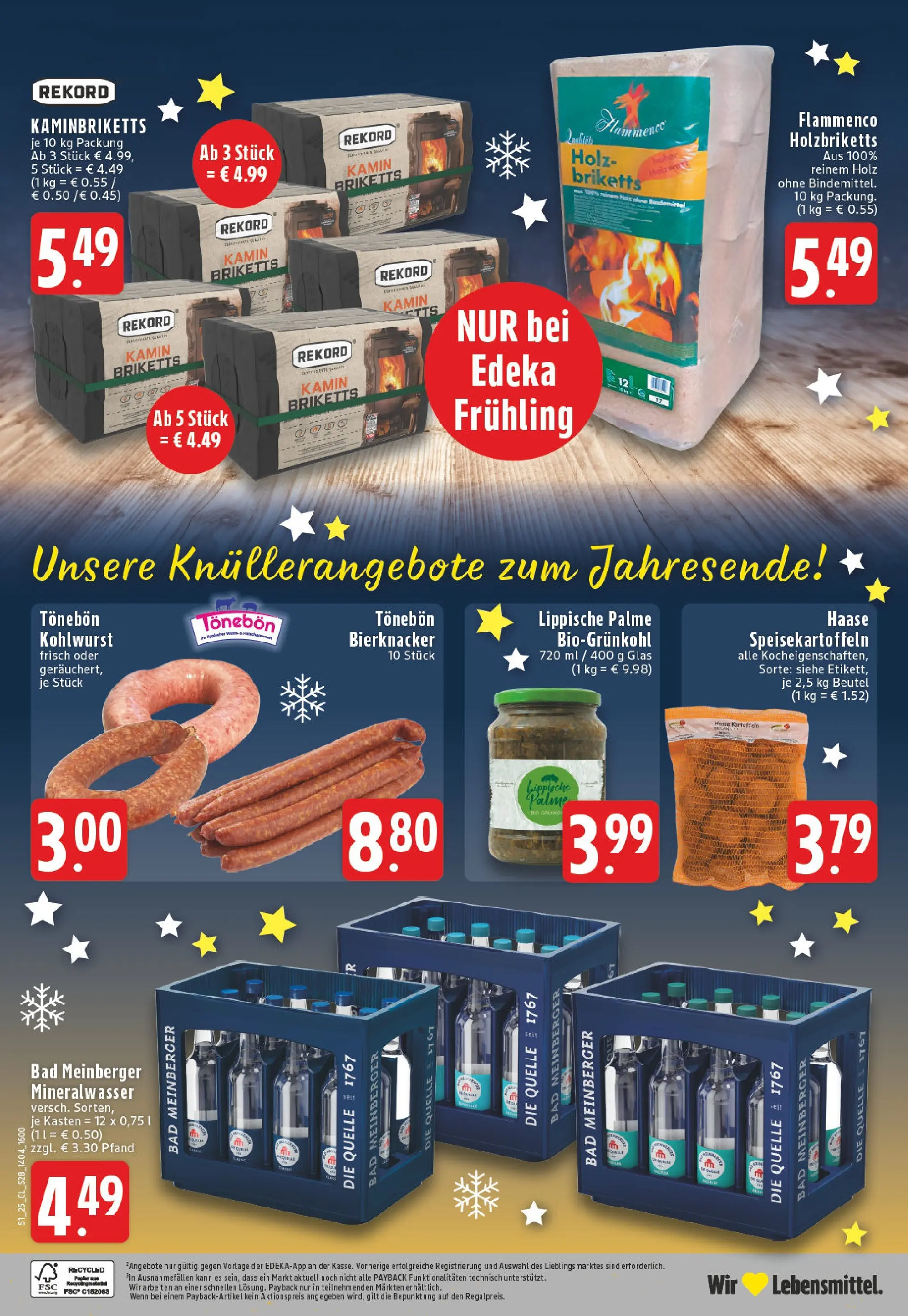 Edeka prospekt Detmold	 (ab 15.12.2025) » Angebote Online | Seite: 30 | Produkte: Kamin, Bad, Mineralwasser, Kartoffeln