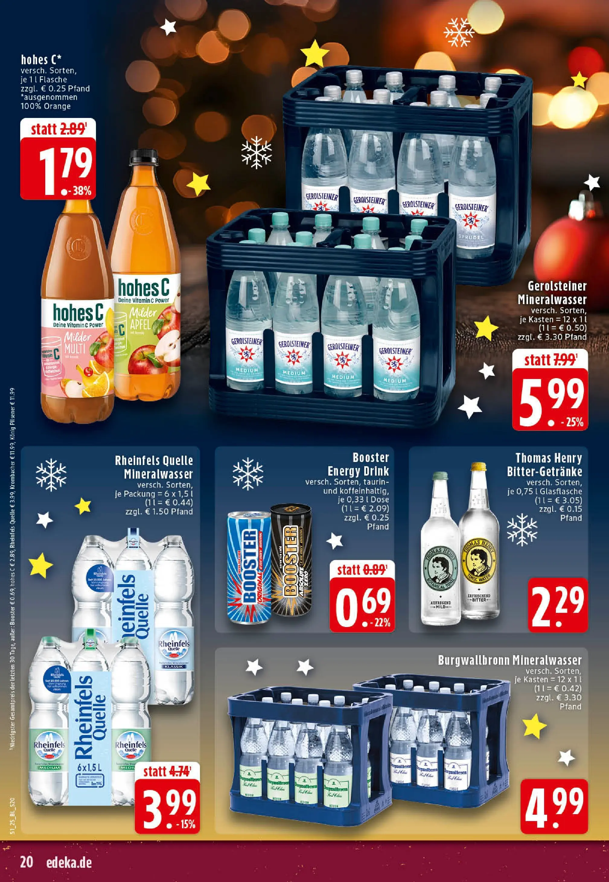 Edeka prospekt Rheine	 (ab 15.12.2025) » Angebote Online | Seite: 20 | Produkte: Äpfel, Mineralwasser, Krombacher, Hohes c
