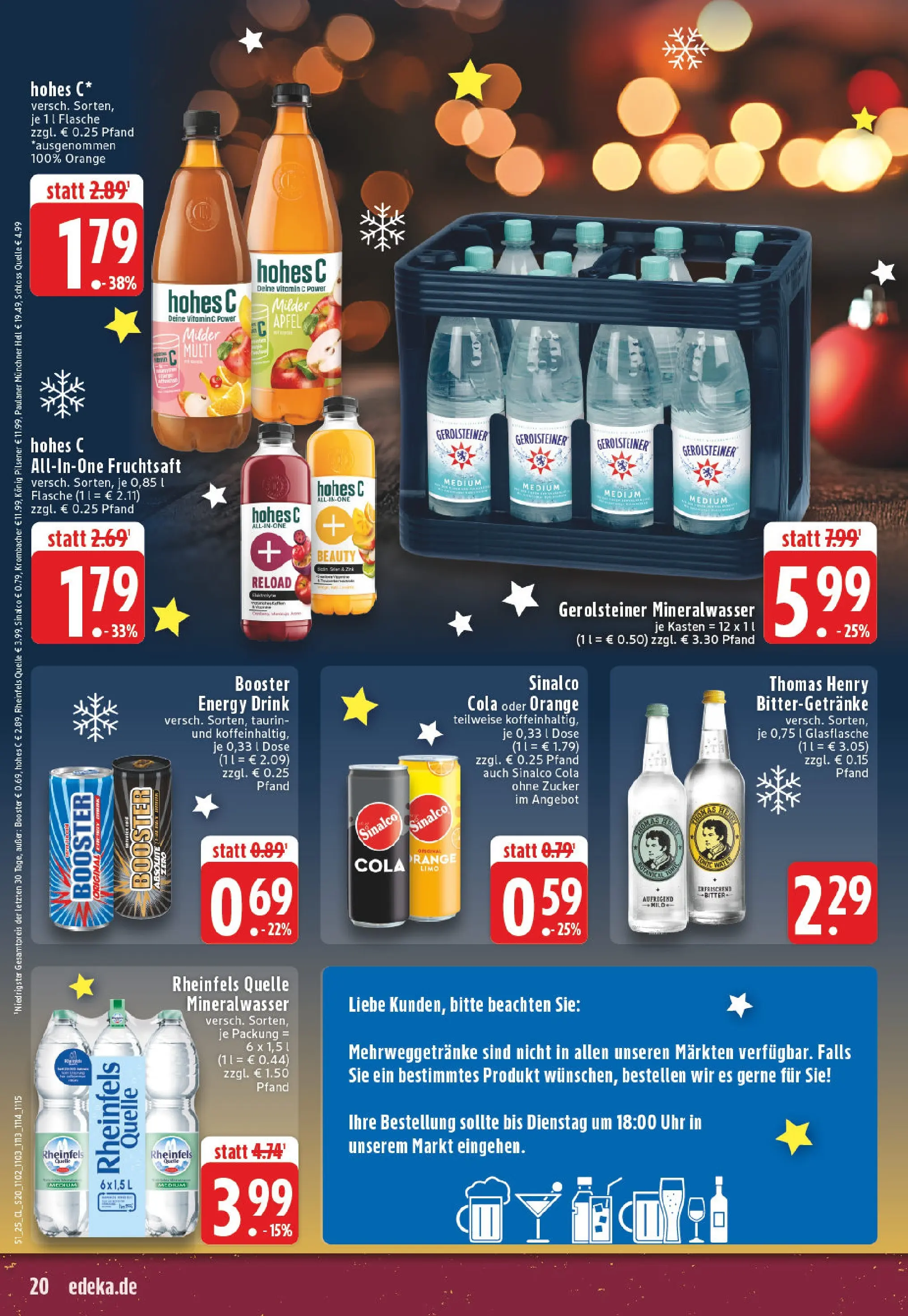 Edeka prospekt Arnsberg-Neheim	 (ab 15.12.2025) » Angebote Online | Seite: 20 | Produkte: Konig pilsener, Cola, Äpfel, Gerolsteiner
